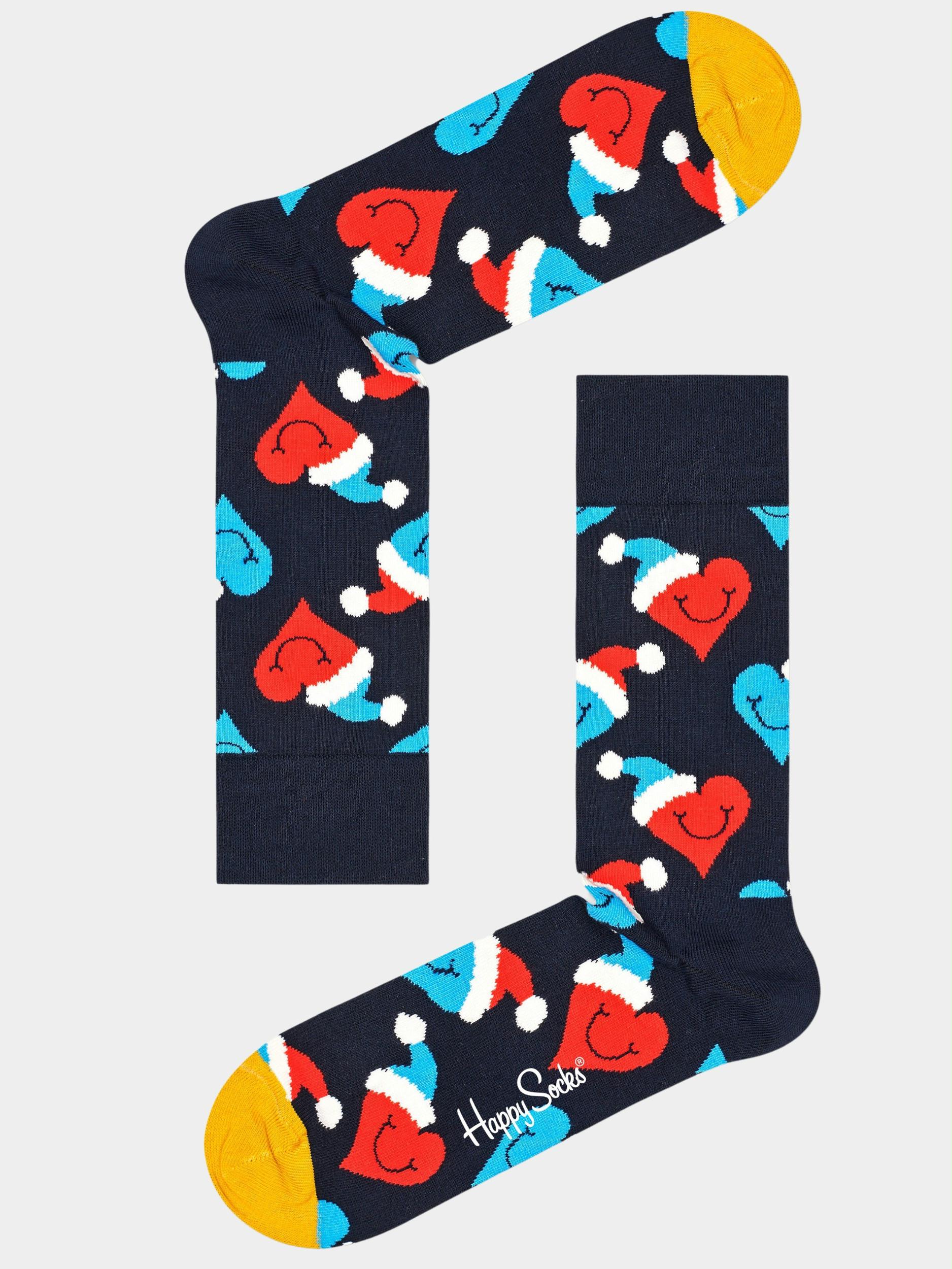 Happy Socks Sokken Blauw Santa Love Smiley SAS01/6500