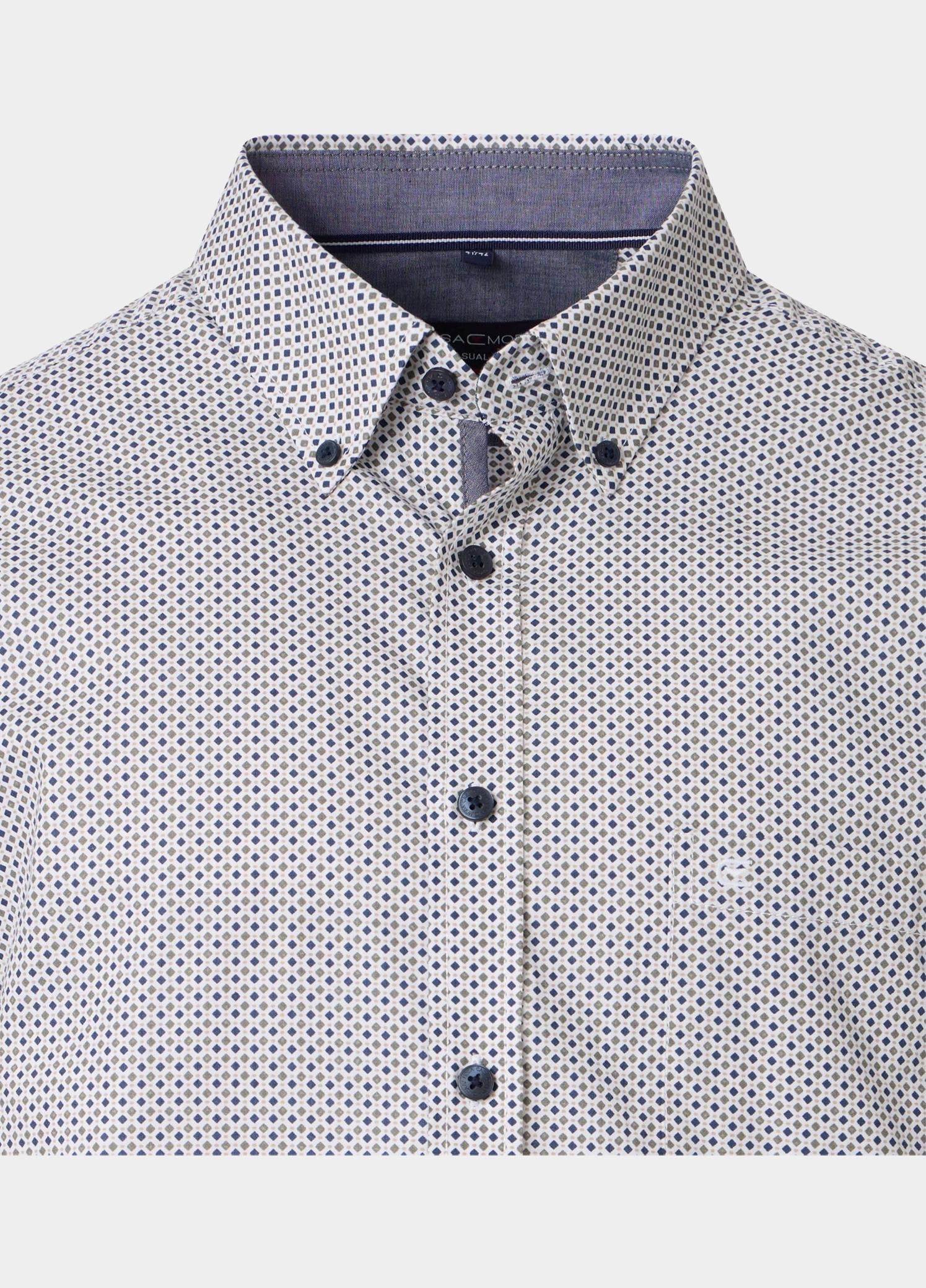 Casamoda overhemd korte mouw heren Groen B.D. Casual Fit 1/2 Arm 954456900/301