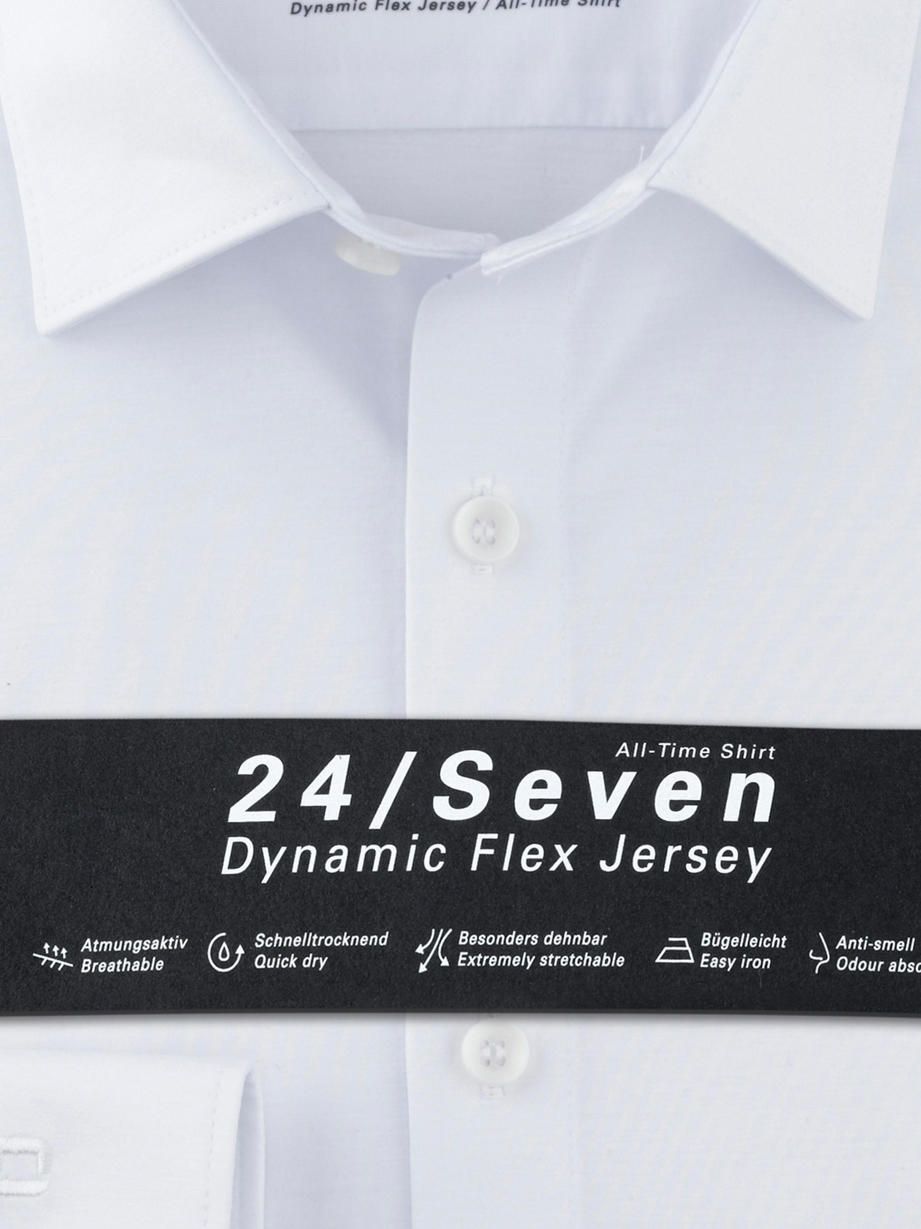 Olymp Business hemd lange mouw Wit extra slim fit van jersey 250374/00