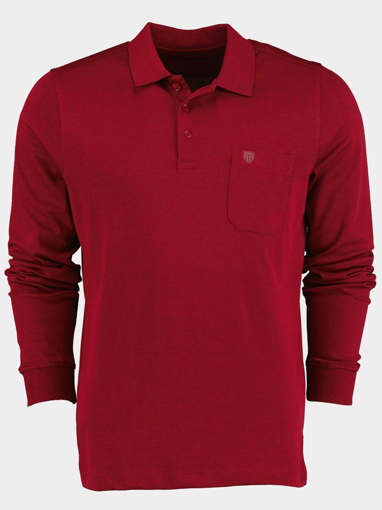 Basefield Polo lange mouw Rood Polo Shirt 1/1 219017459/406