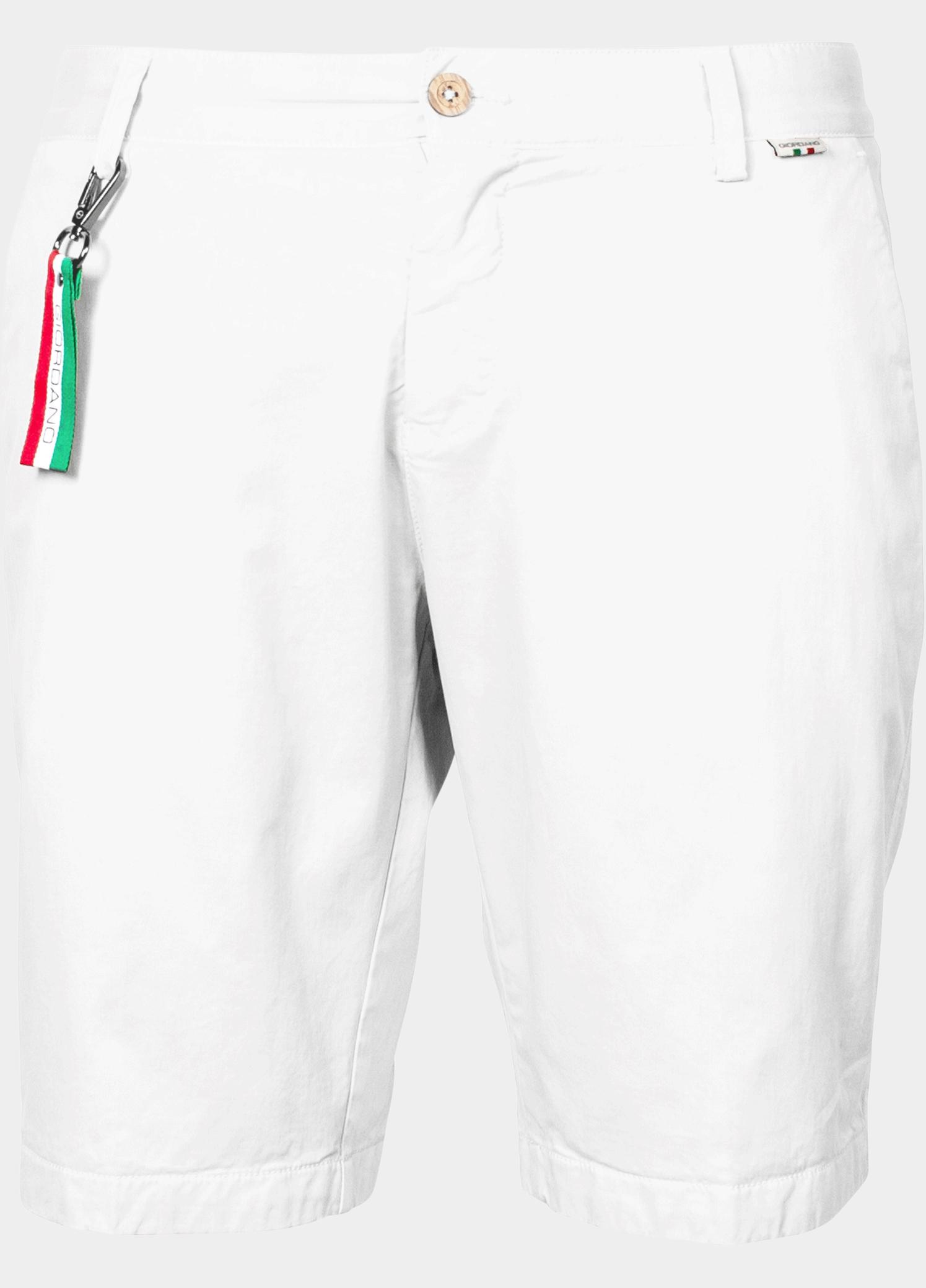 Giordano Korte Broek heren Wit Stockholm Short Garment Dyed 411115/10