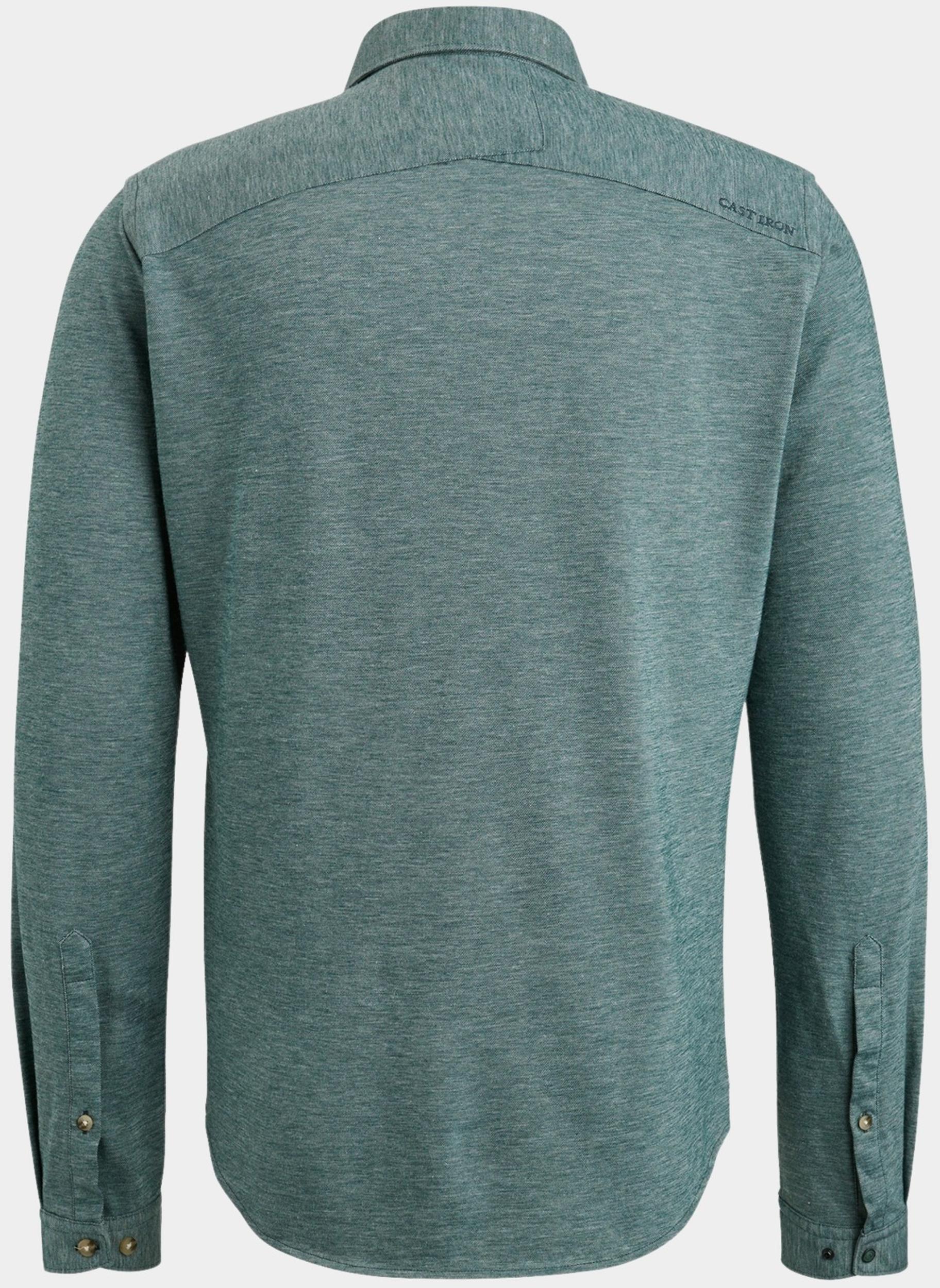 Cast Iron Casual hemd lange mouw Groen Long Sleeve Shirt CF Jersey P CSI2309214/6085