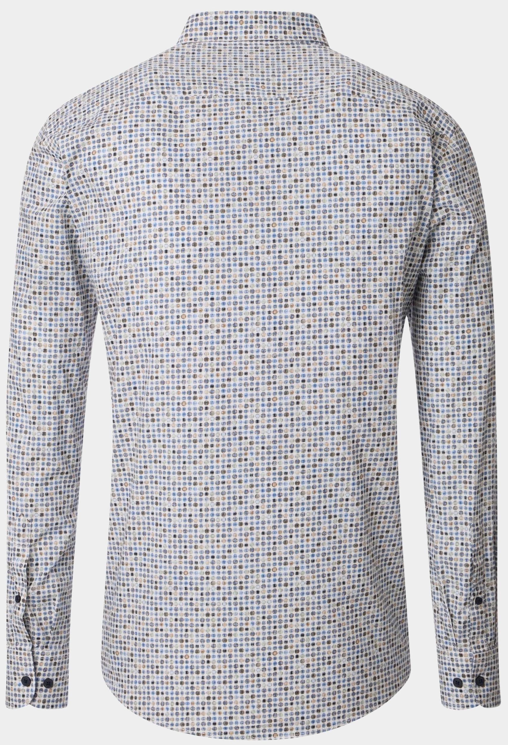 Casamoda Casual hemd lange mouw Bruin B.D. Casual Fit 454484200/200