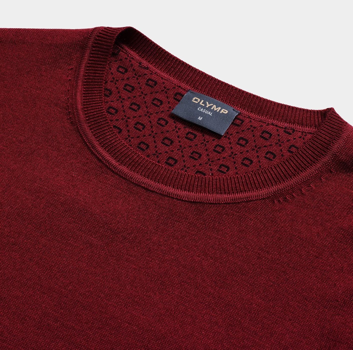 Olymp Pullover Rood Rundhals Strick 534065/39