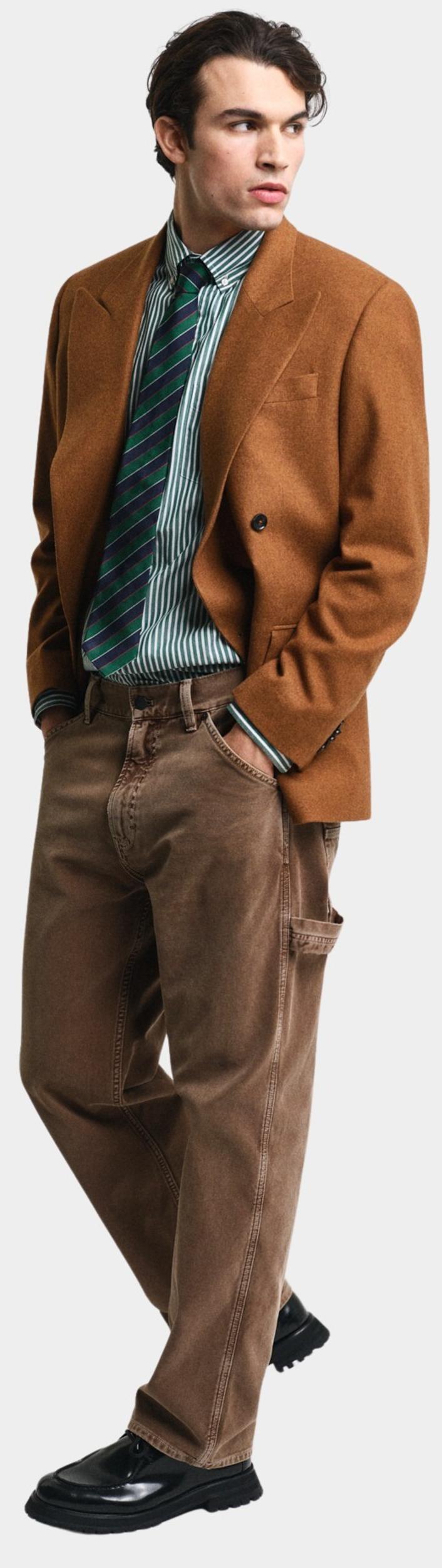 Gant Casual hemd lange mouw Groen REG CLASSIC POPLIN STRIPE SHI 3000130/362