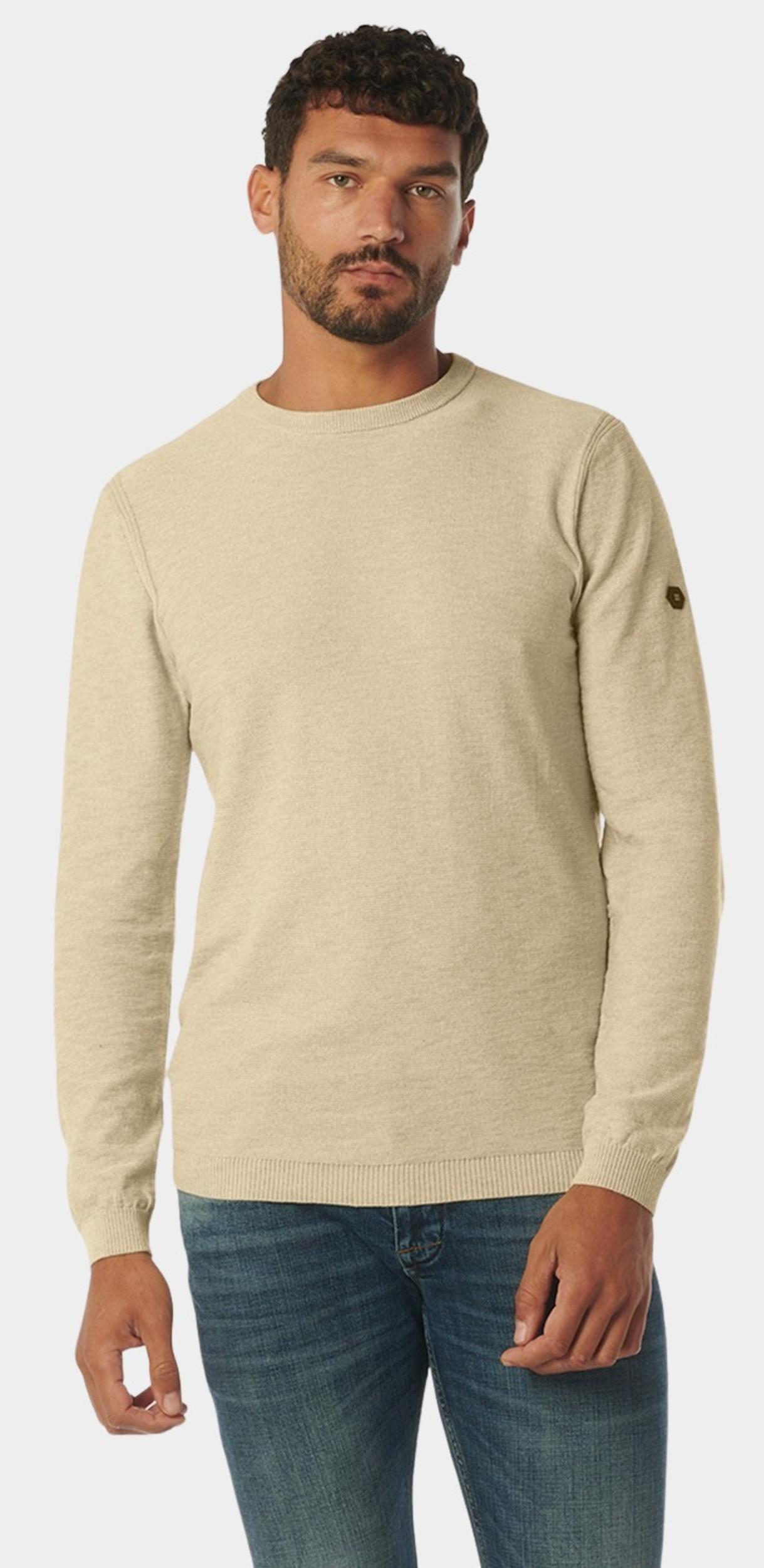 No Excess Pullover Beige Pullover Crewneck 2 Coloured 23210101/016