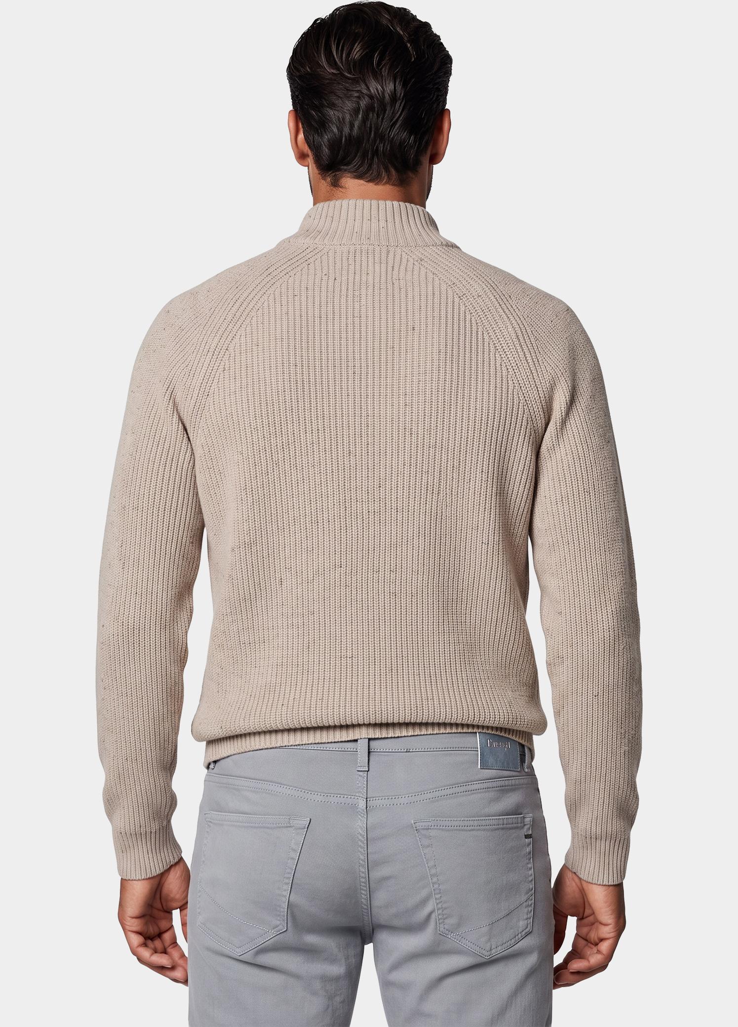 Barbour Half Zip Beige Fleck MKN1757/BE14