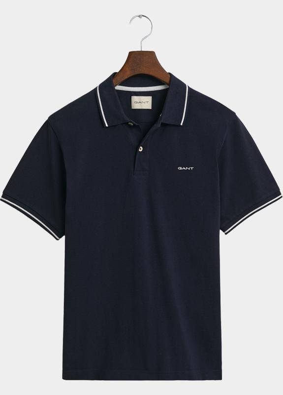 Gant Polo heren Blauw Tipping SS Pique Polo 2062034/433
