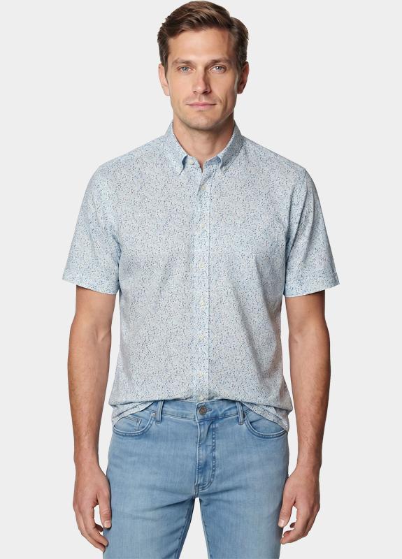 R.B. Boston overhemd korte mouw heren Multi Marshall SS Button Down 616670/604