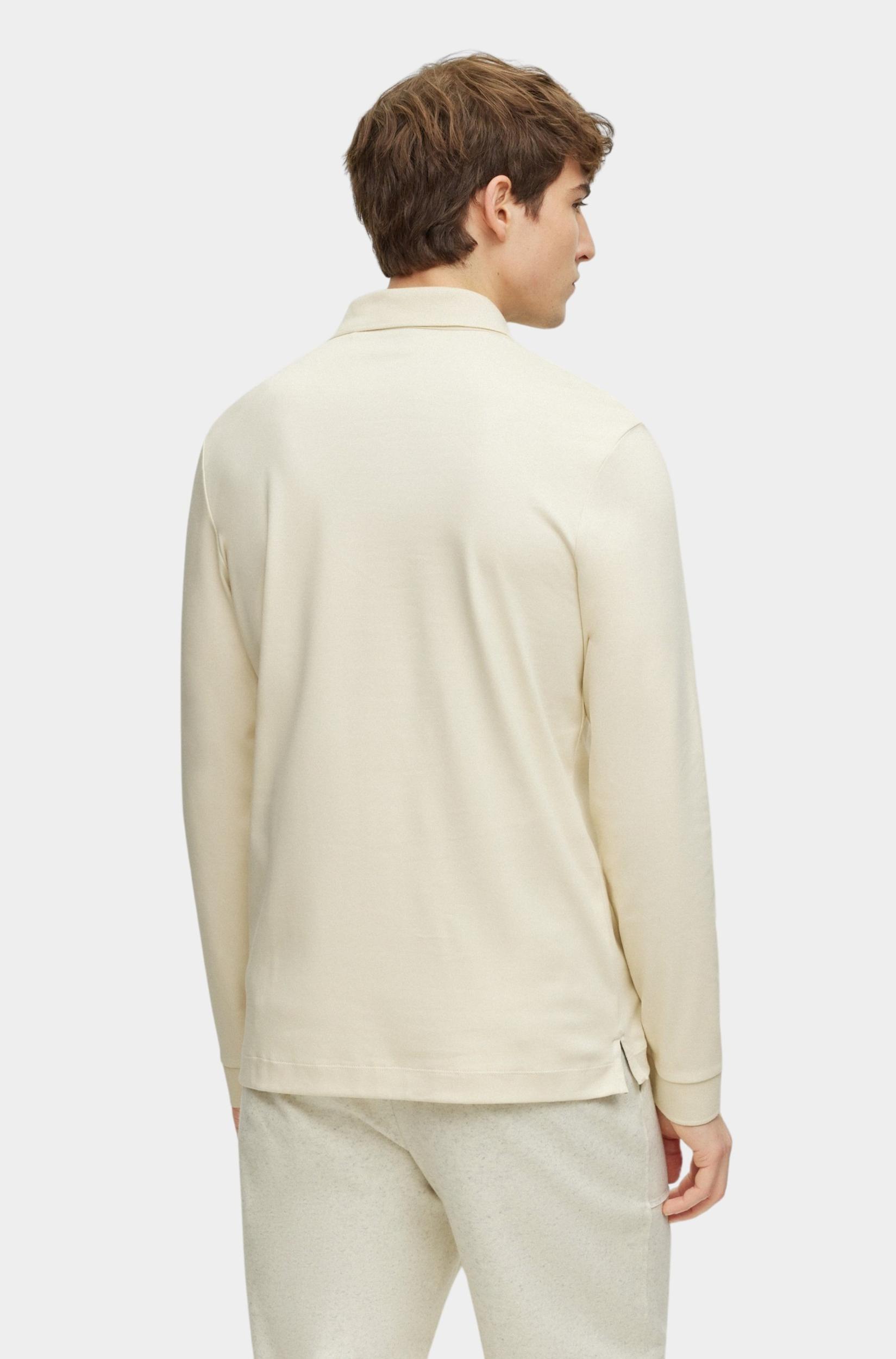 BOSS Black Polo lange mouw Wit Pado 30 10241542 01 50468392/131