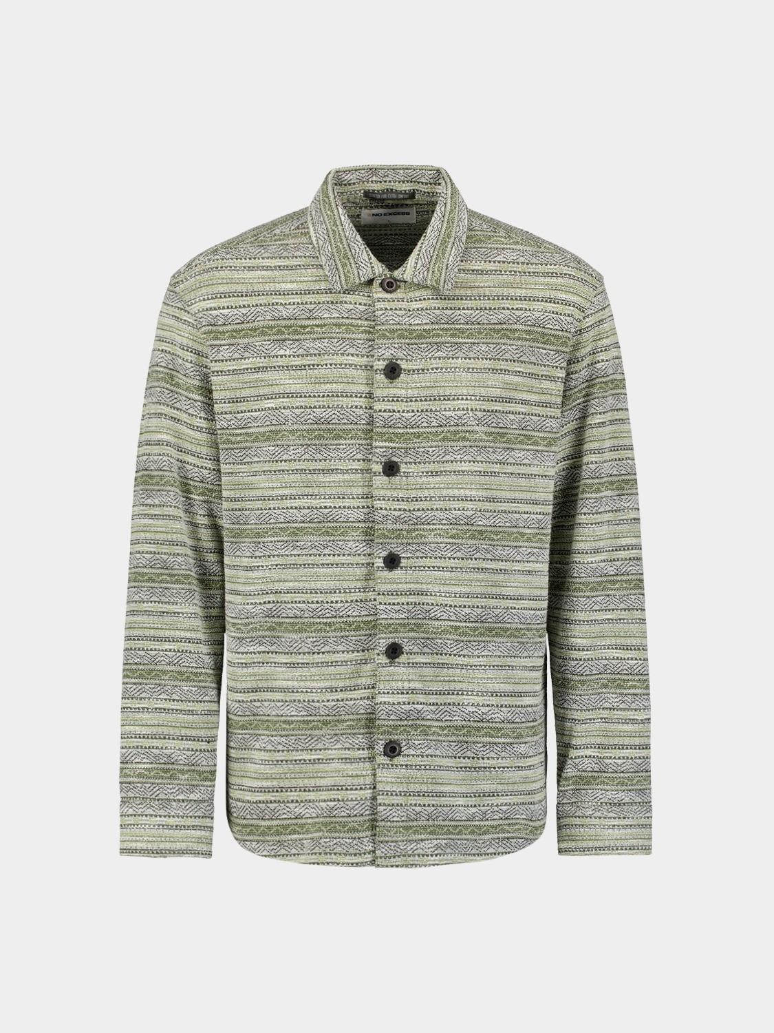 No Excess Casual hemd lange mouw Groen  29400883/052