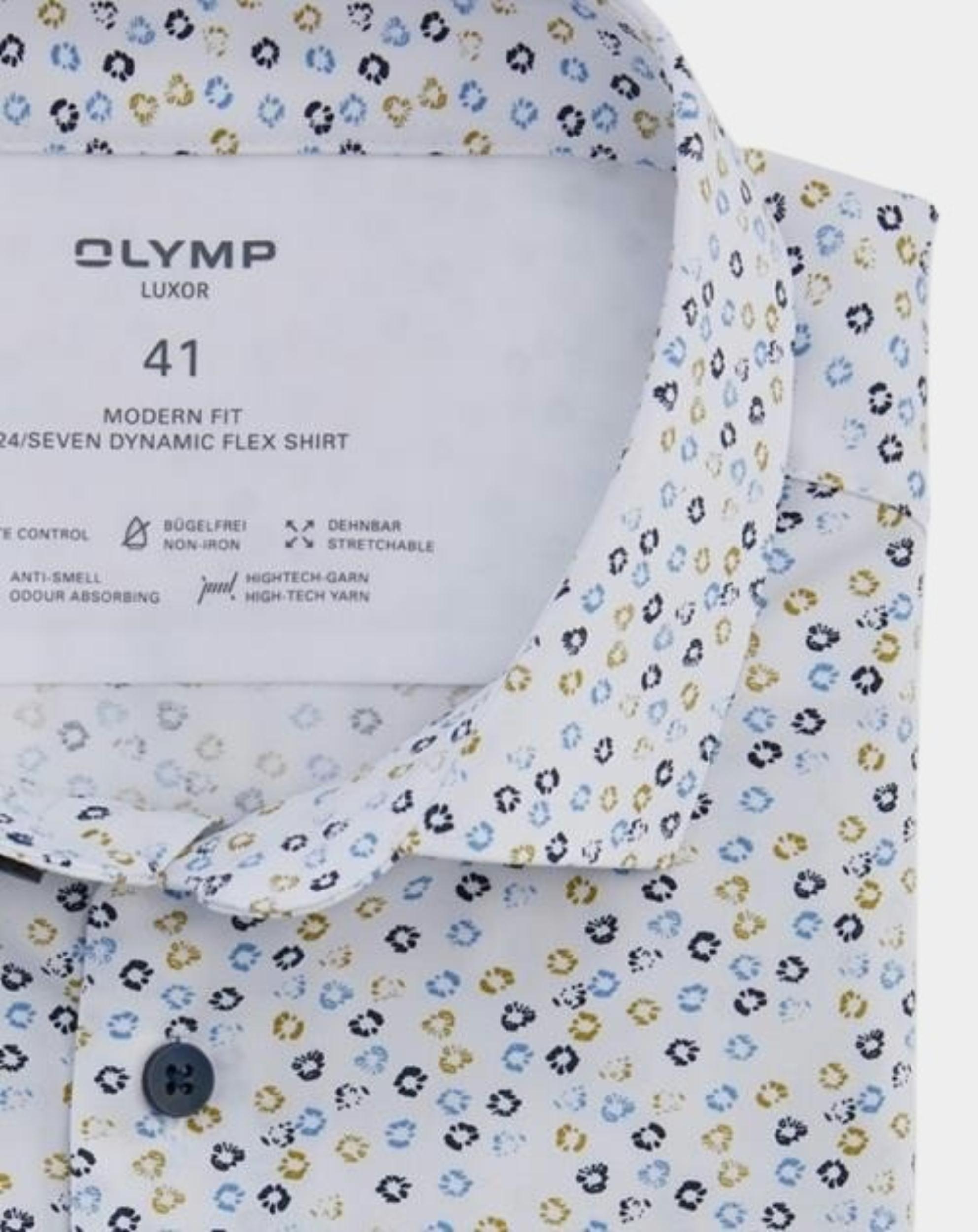 Olymp Business hemd lange mouw Groen 1238/34 Hemden 123834/44