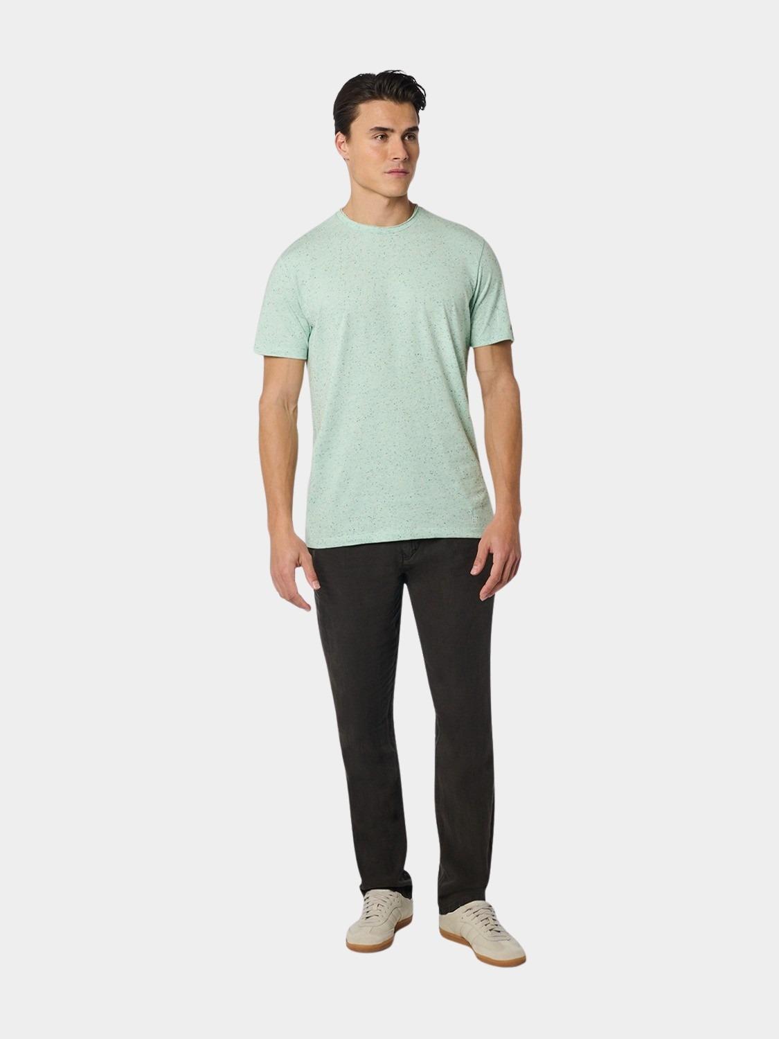No Excess T-shirt korte mouw Groen T-Shirt Crewneck Melange 23350359SN/058