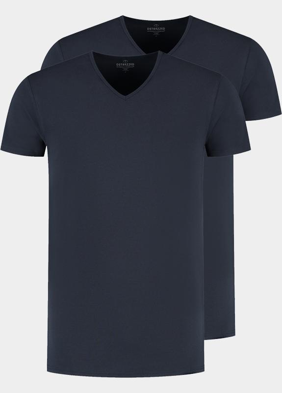Dstrezzed T-shirt Blauw Eastwood 2 Pack V-Neck Tee Ba 707010/649