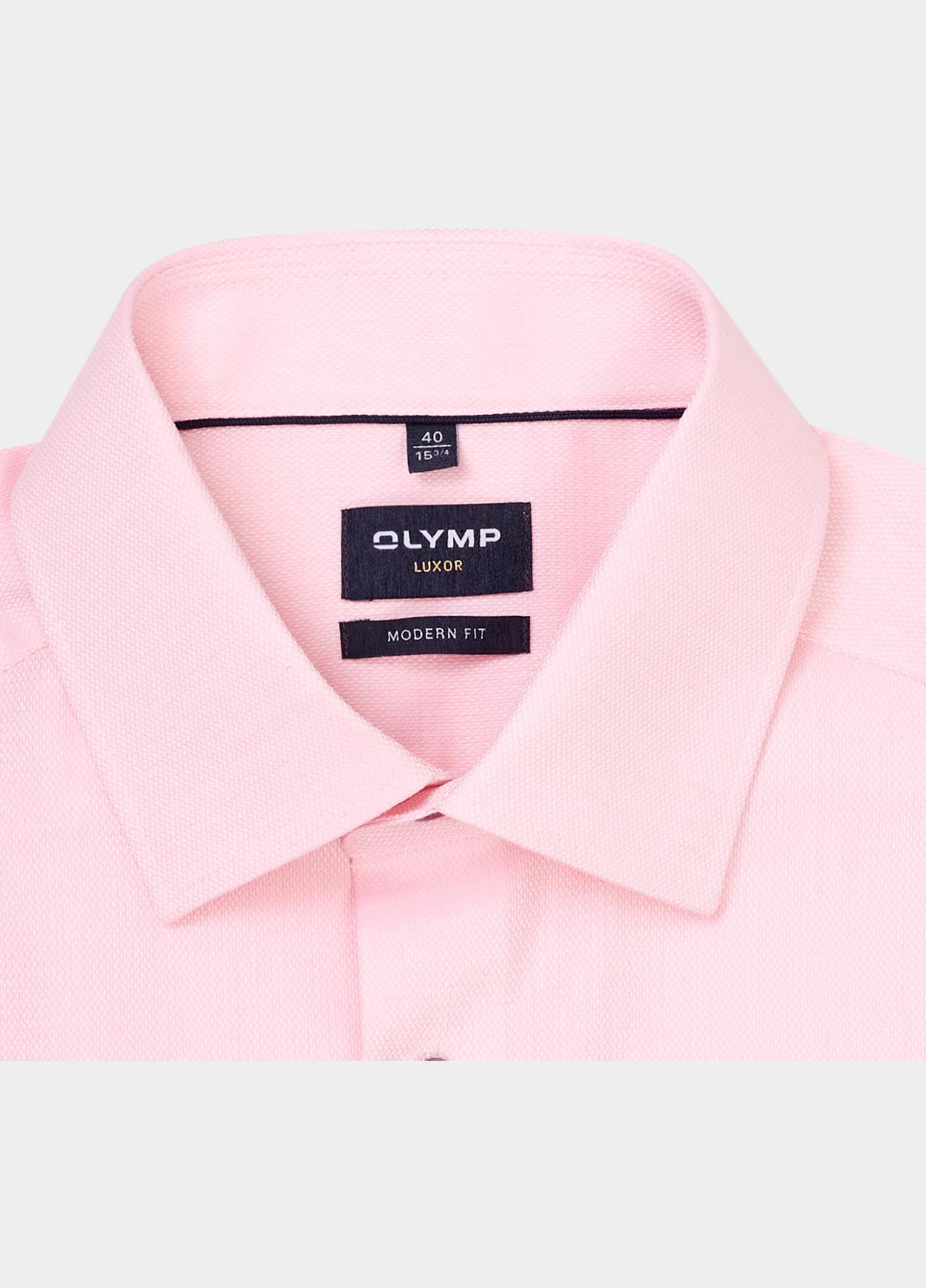 Olymp Zakelijk hemd korte mouw Roze Luxor 124612/31