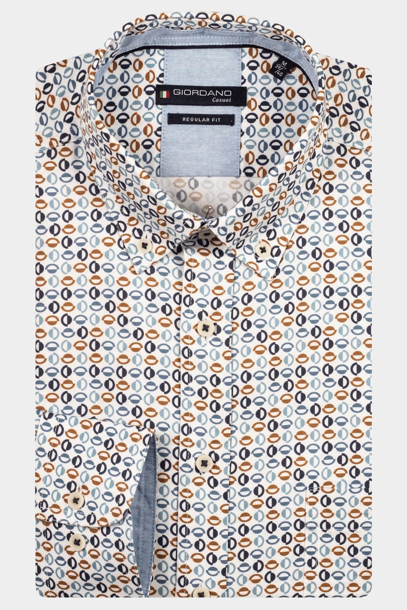 Giordano Casual hemd lange mouw Multi Ivy long sleeve button down S 527025/60