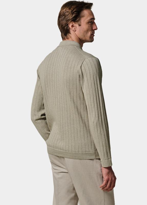 Profuomo Polo lange mouw Beige  PPXJ10021/C