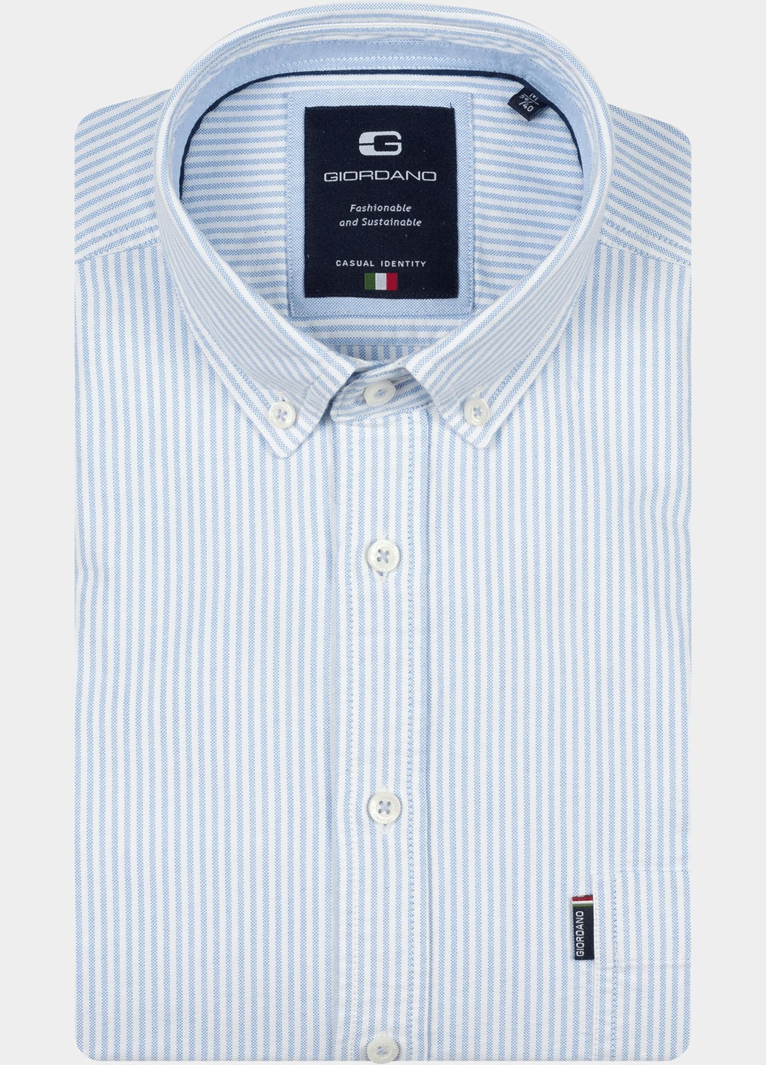 Giordano Overhemd heren Blauw Brando Long Sleeve Button Dow 617112/61