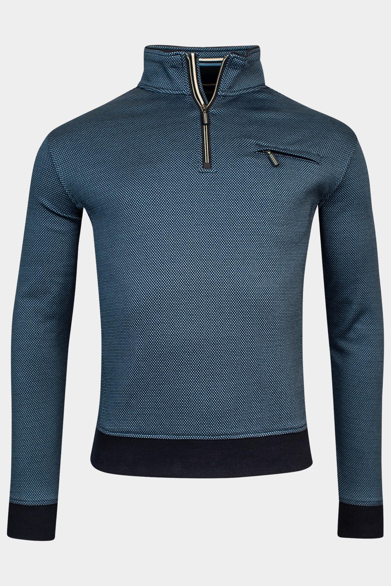 Baileys Half Zip Blauw Sweatshirt 1/2 Zip  2-tone Ja 323188/65