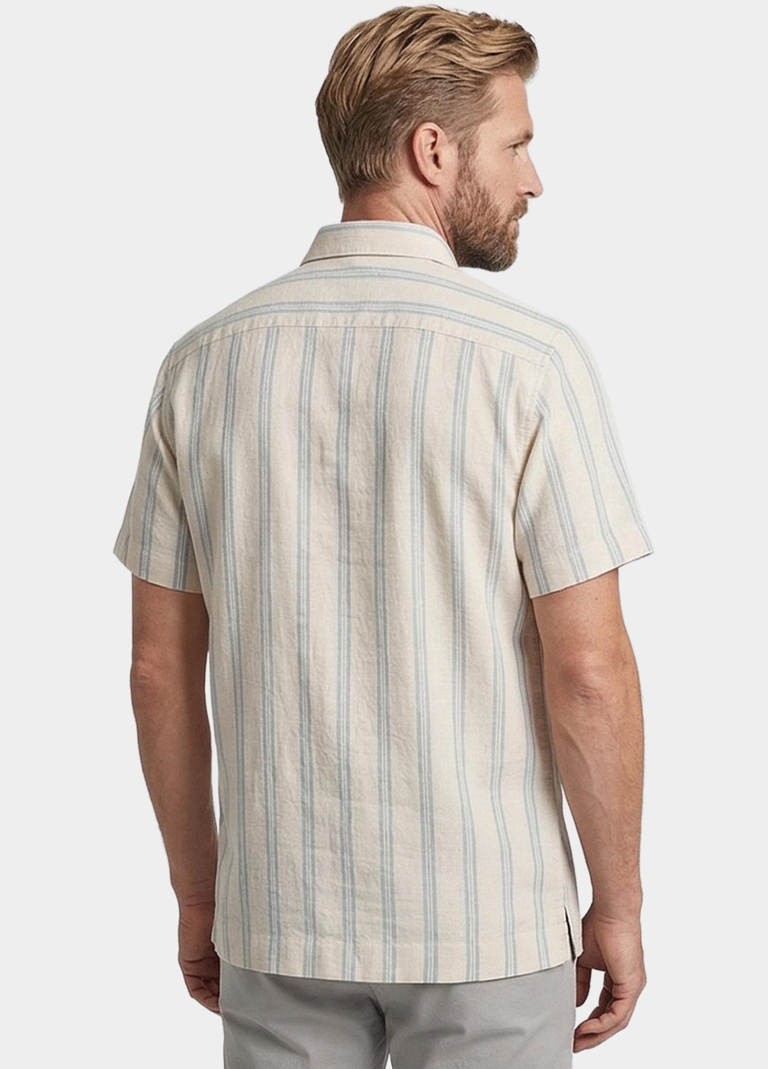 Giordano overhemd korte mouw heren Blauw Puglia Short Sleeve Shirt Can 616823/61