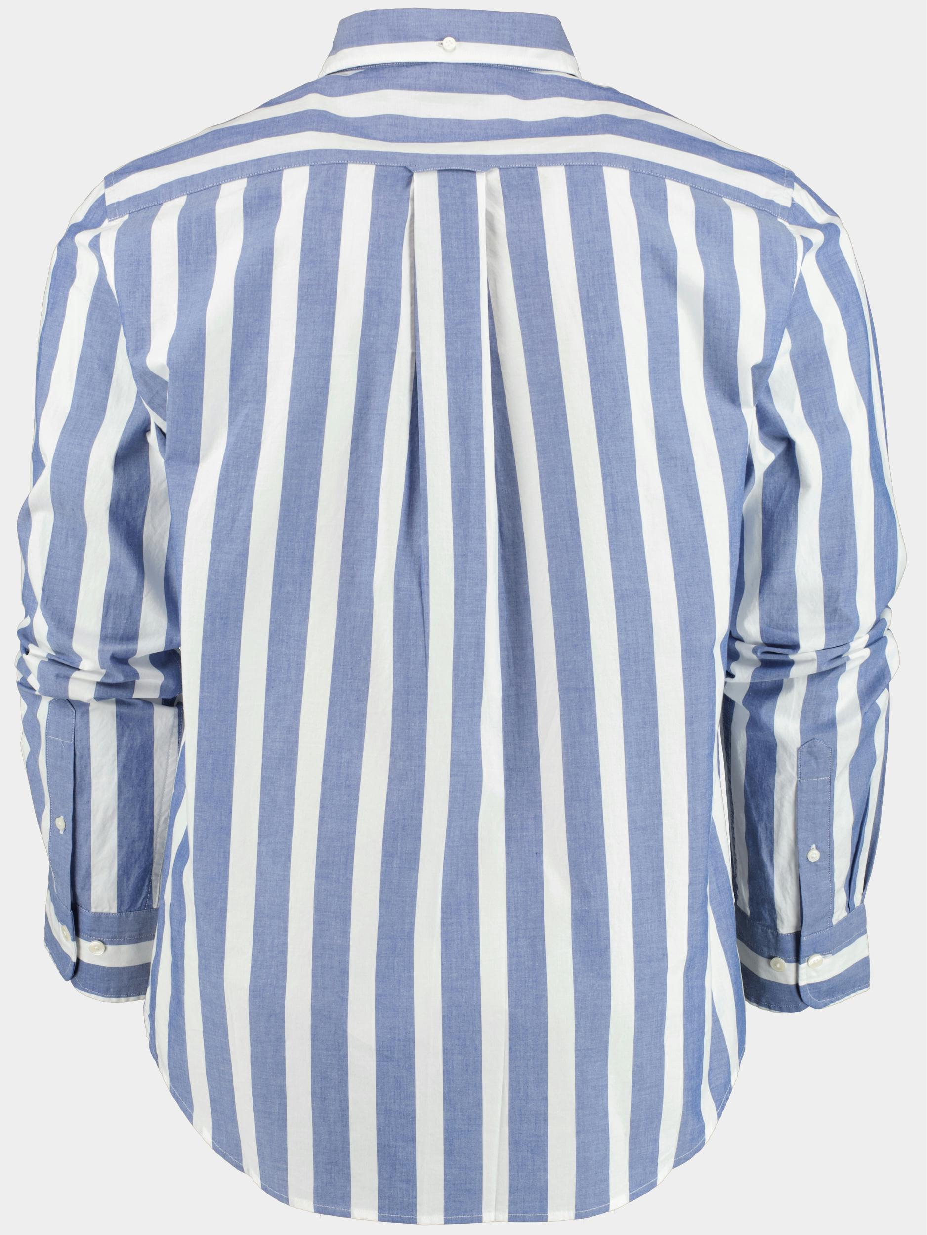 Gant Casual hemd lange mouw Blauw Reg UT Wide Broadscloth Stripe 3230112/436