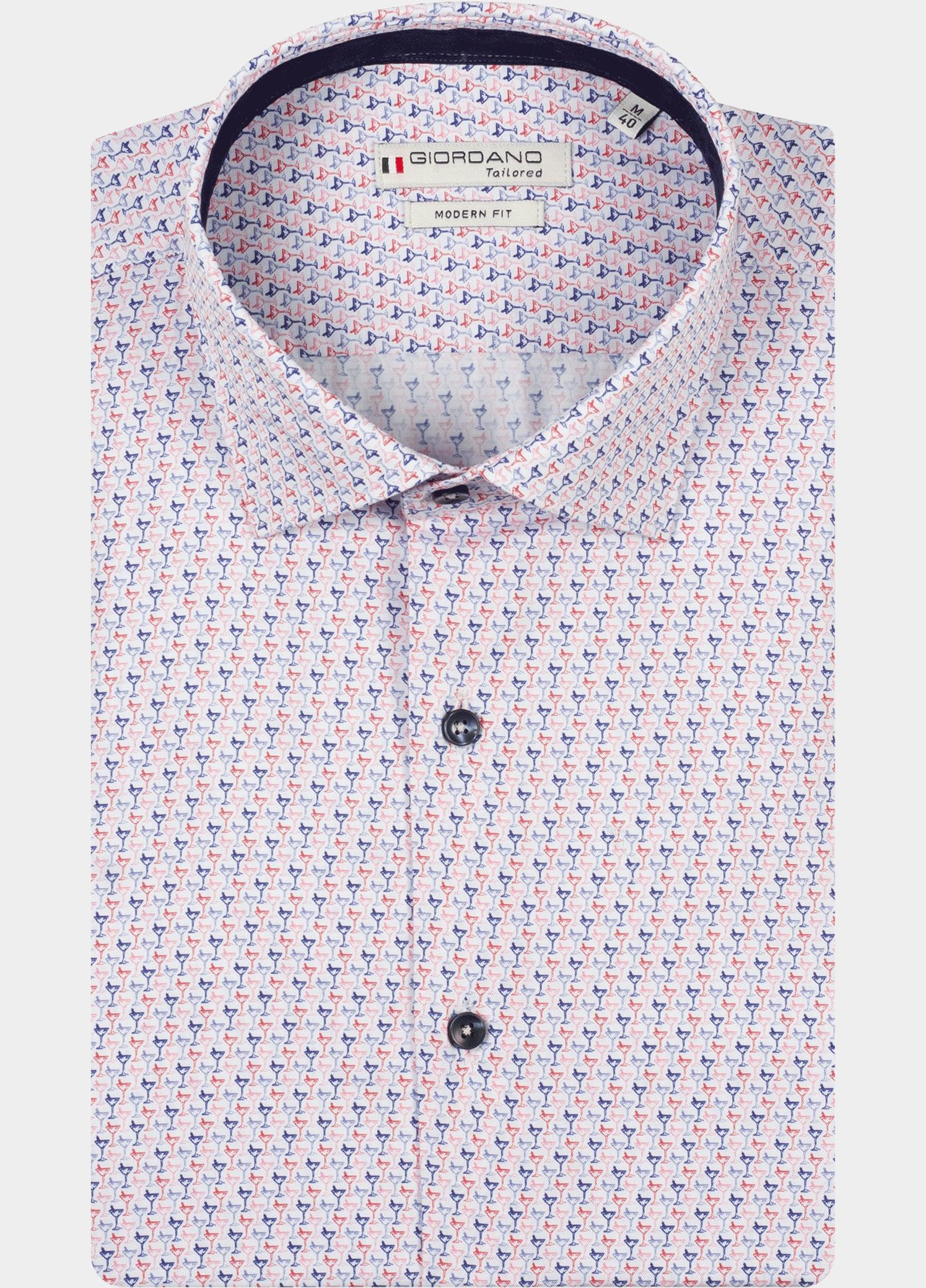 Giordano Overhemd heren Roze Maggiore Long Sleeve Semi Cut 617875/50