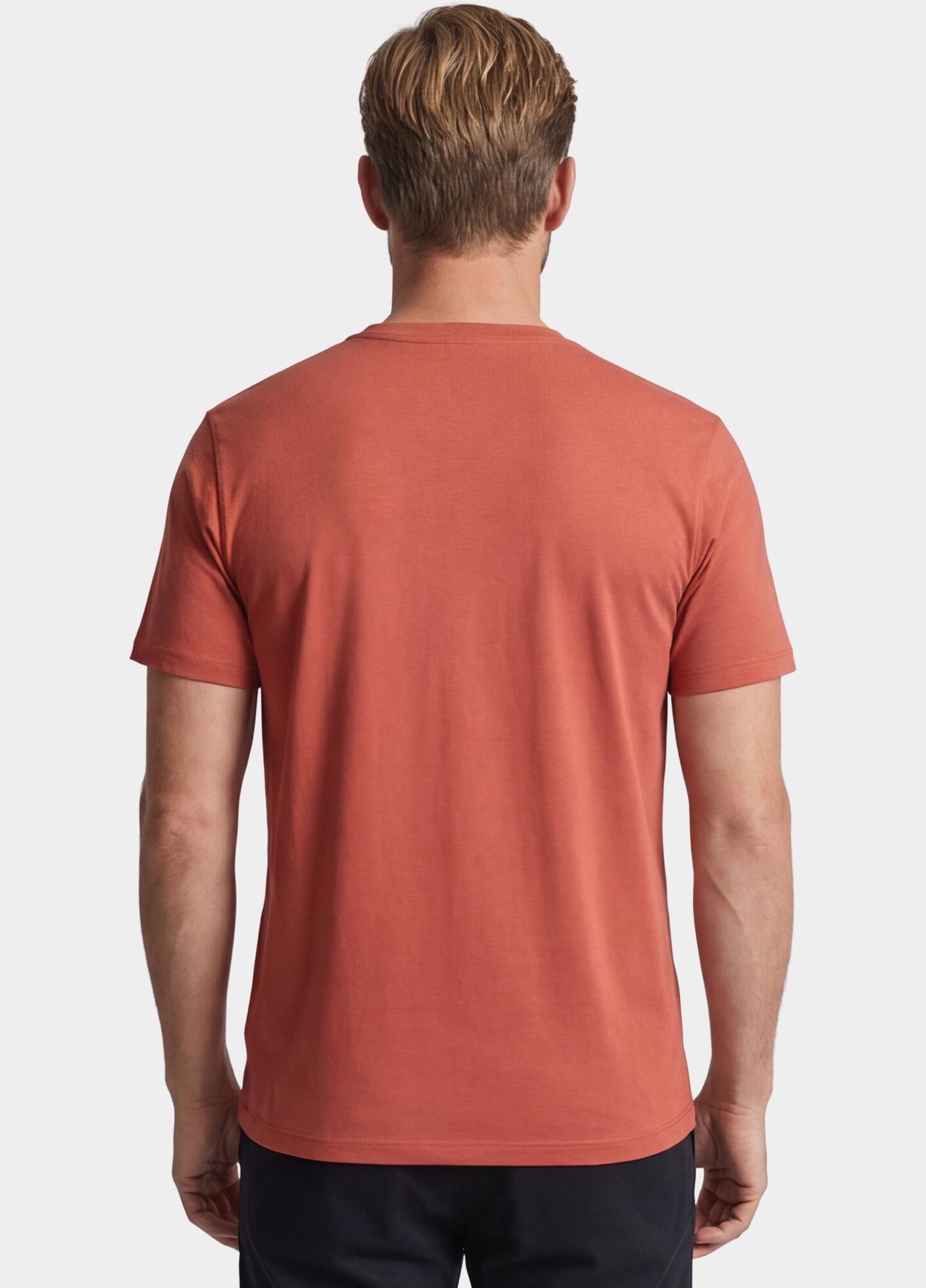 Giordano T-shirt heren Rood Luca T-shirt Liquid Cotton - 615078/30