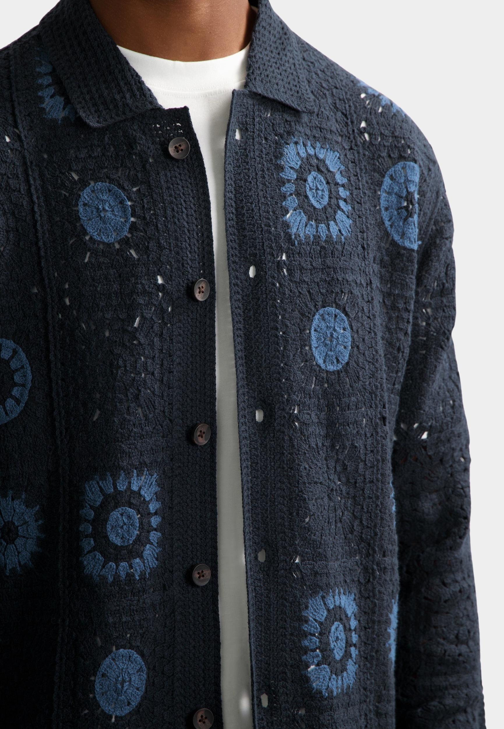 Dstrezzed Overshirt Blauw DS_Timeo Knitted Shirt 405914/649