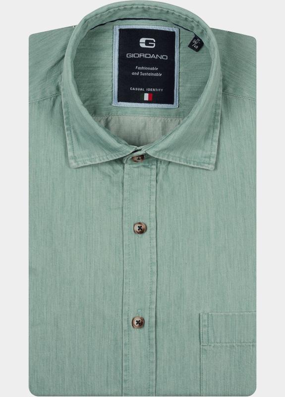 Giordano Overhemd heren Groen Verona long Sleeve Button Dow 617015/70