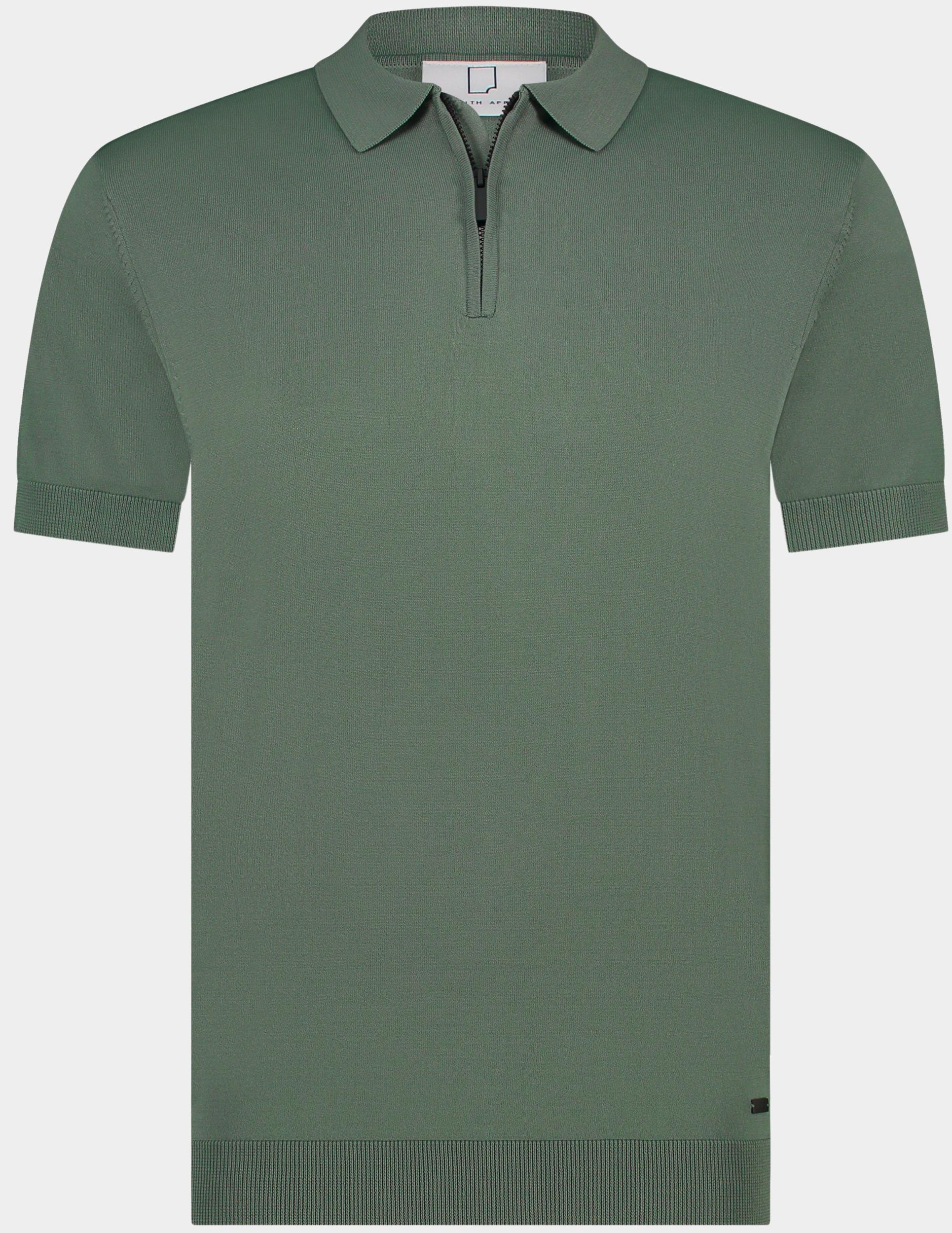 Born With Appetite Polo korte mouw Groen Dan Knitted Polo 25108DA31/942 steel