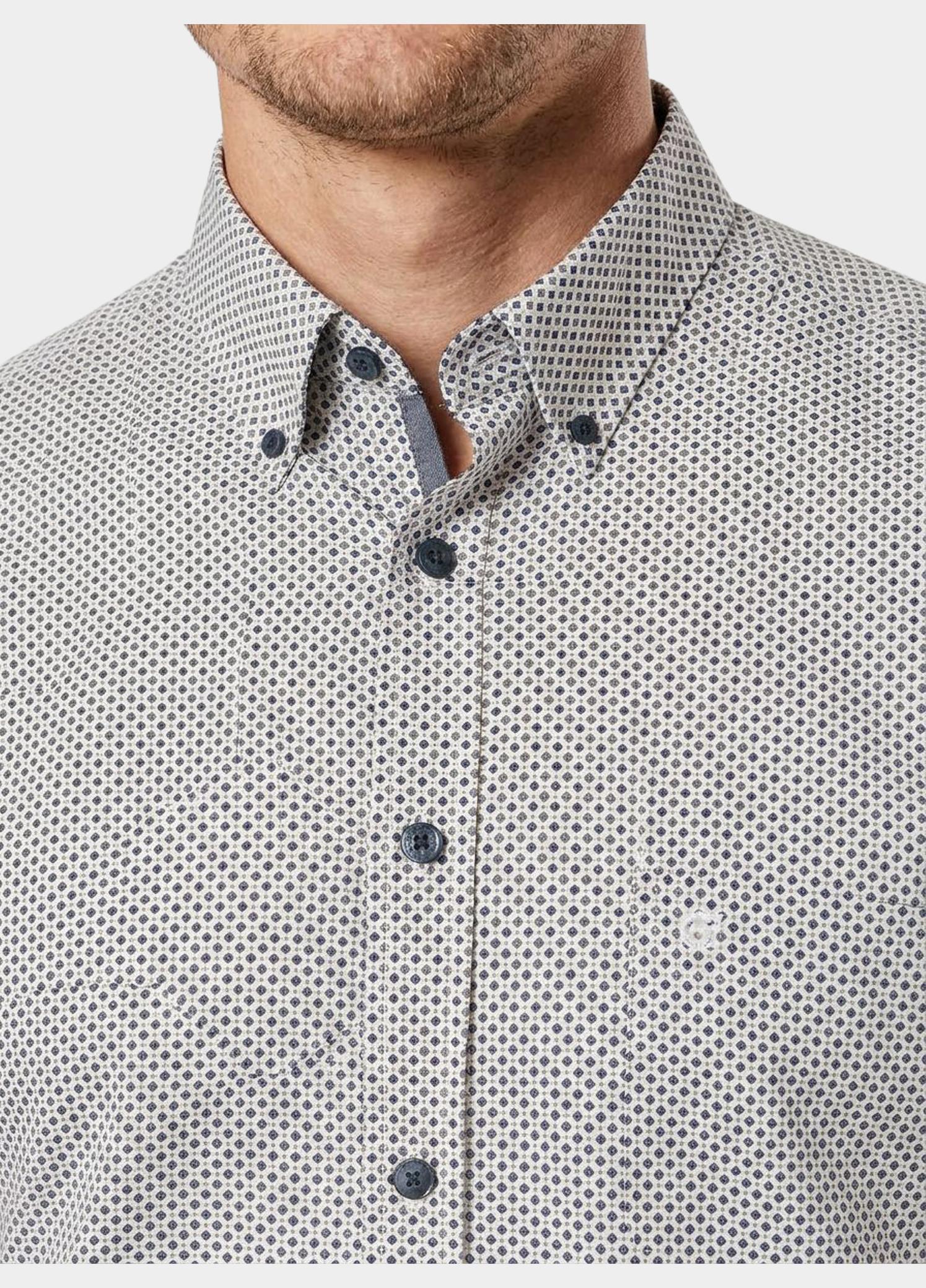 Casamoda overhemd korte mouw heren Groen B.D. Casual Fit 1/2 Arm 954456900/301