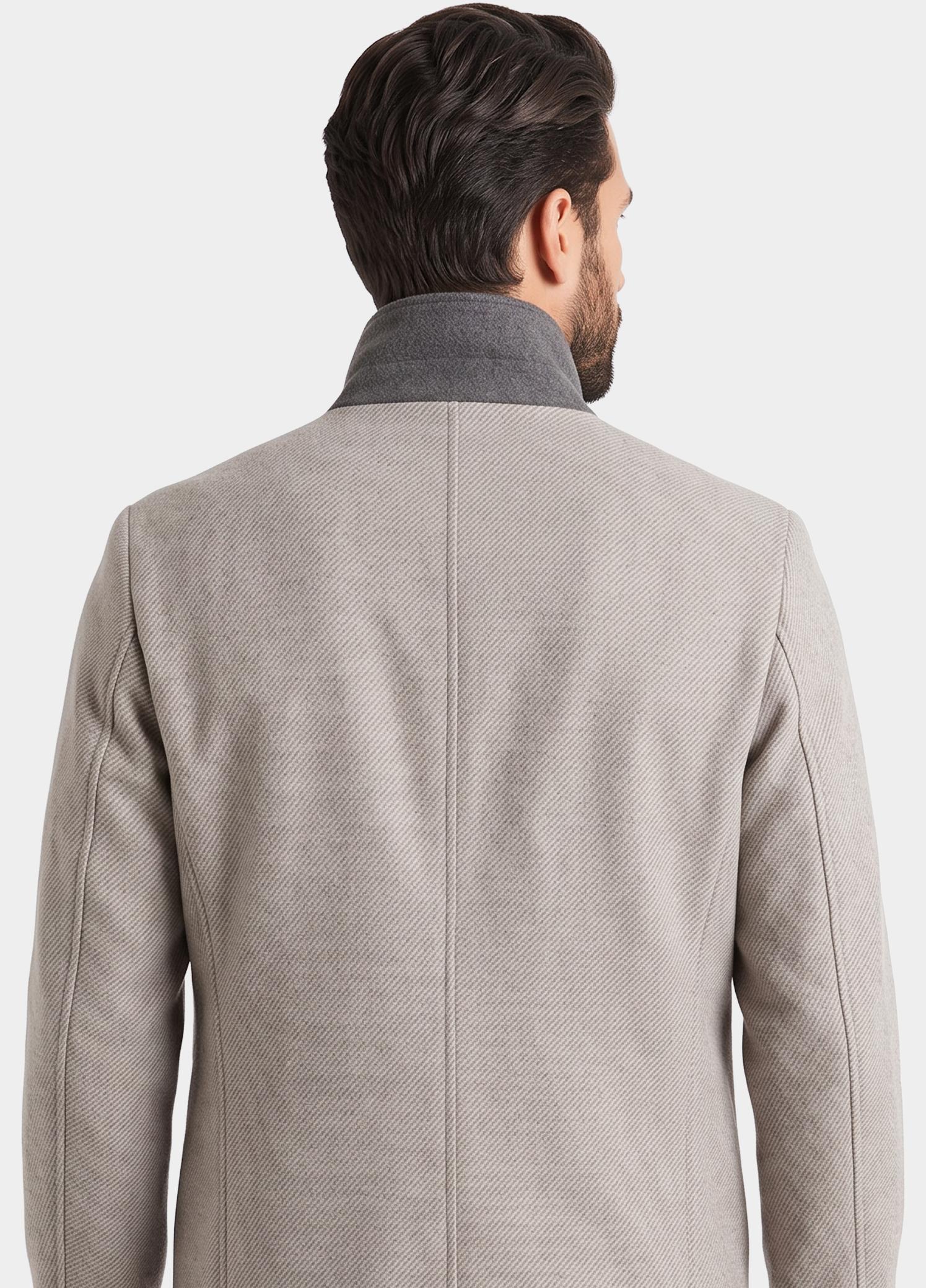 Scotland Blue Wollen Jas Grijs Quinsy Coat SPE26301QU83SB/2501
