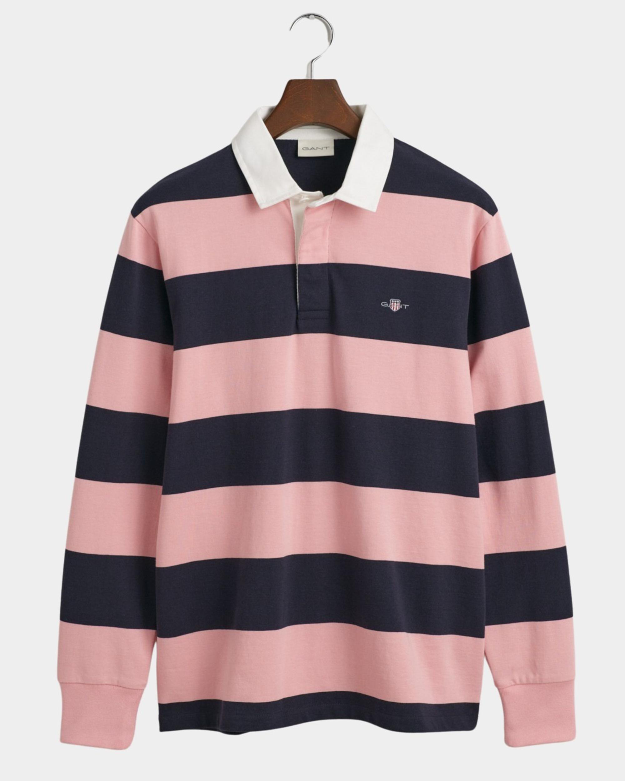 Gant Polo Lange Mouw Roze Shield Heavy Rugger 2005111/671