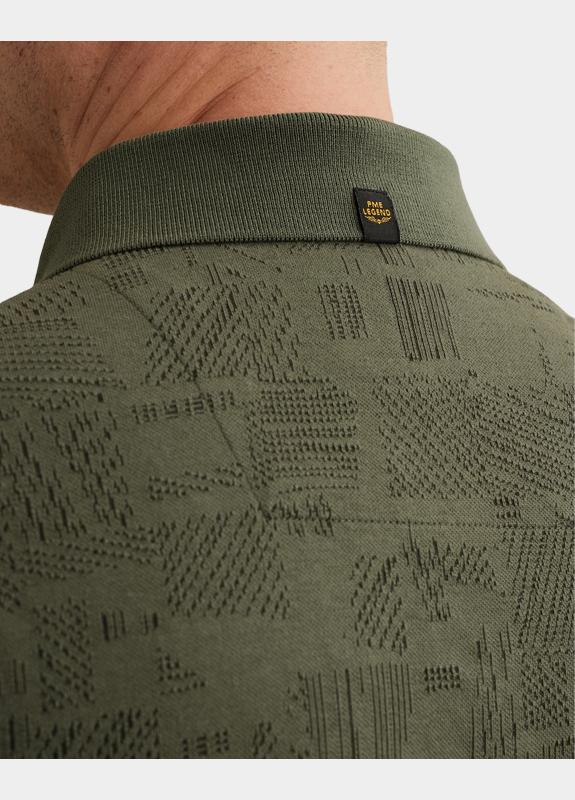 PME Legend Polo korte mouw Groen Short sleeve polo jacquard je PPSS2603883/6150