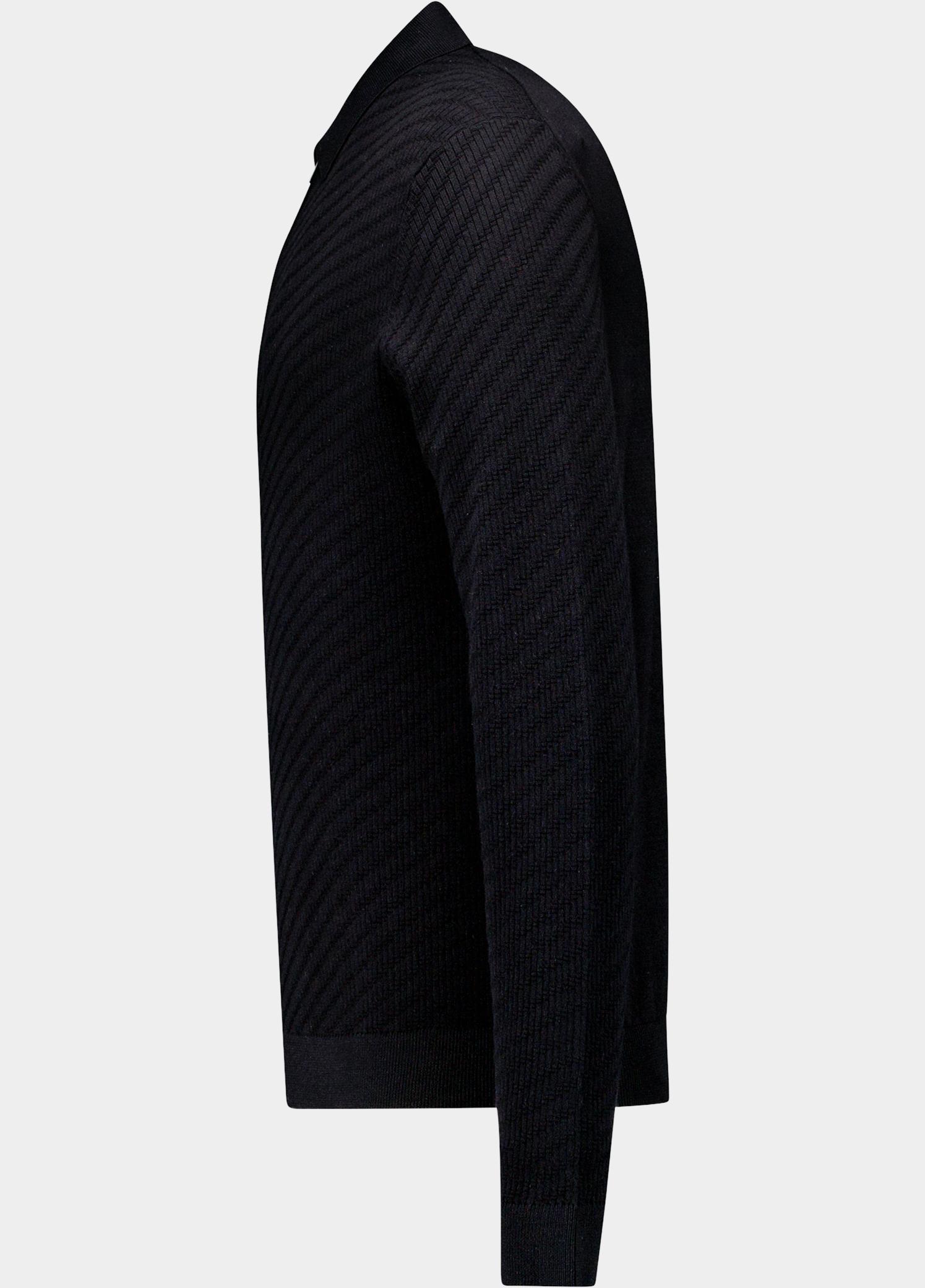 Cars Jeans Polo lange mouwen heren Zwart Apor 66097/01