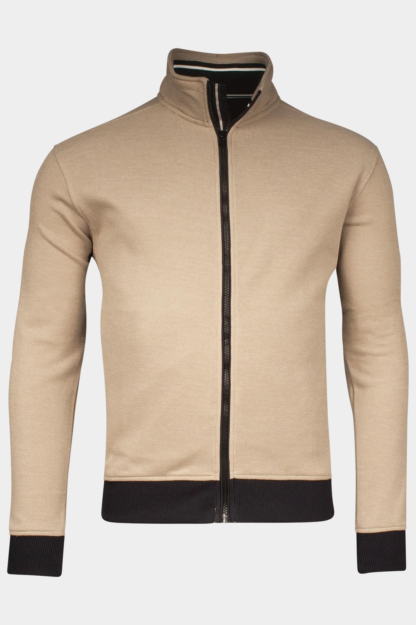 Baileys Vest Beige Sweat Cardigan Zip  2-tone ox 512258/84