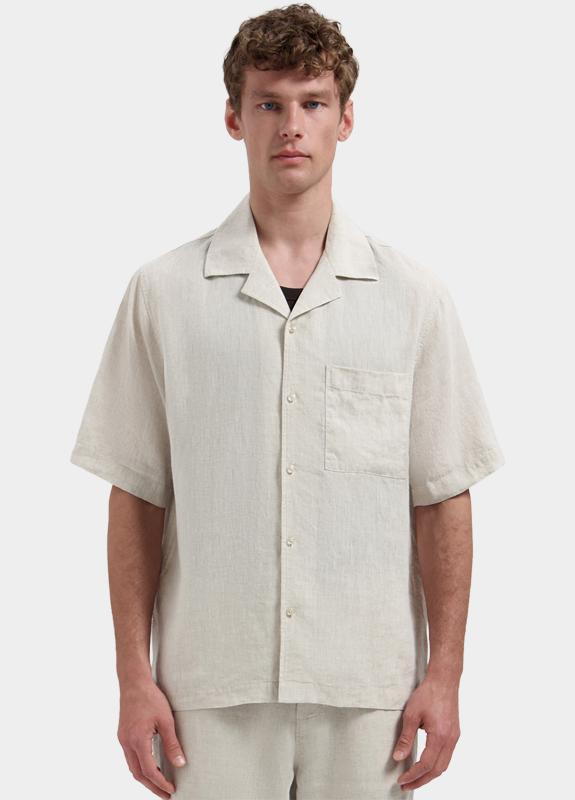 Dstrezzed Casual hemd korte mouw Beige Hero Resort Shirt 311480-SS26/253