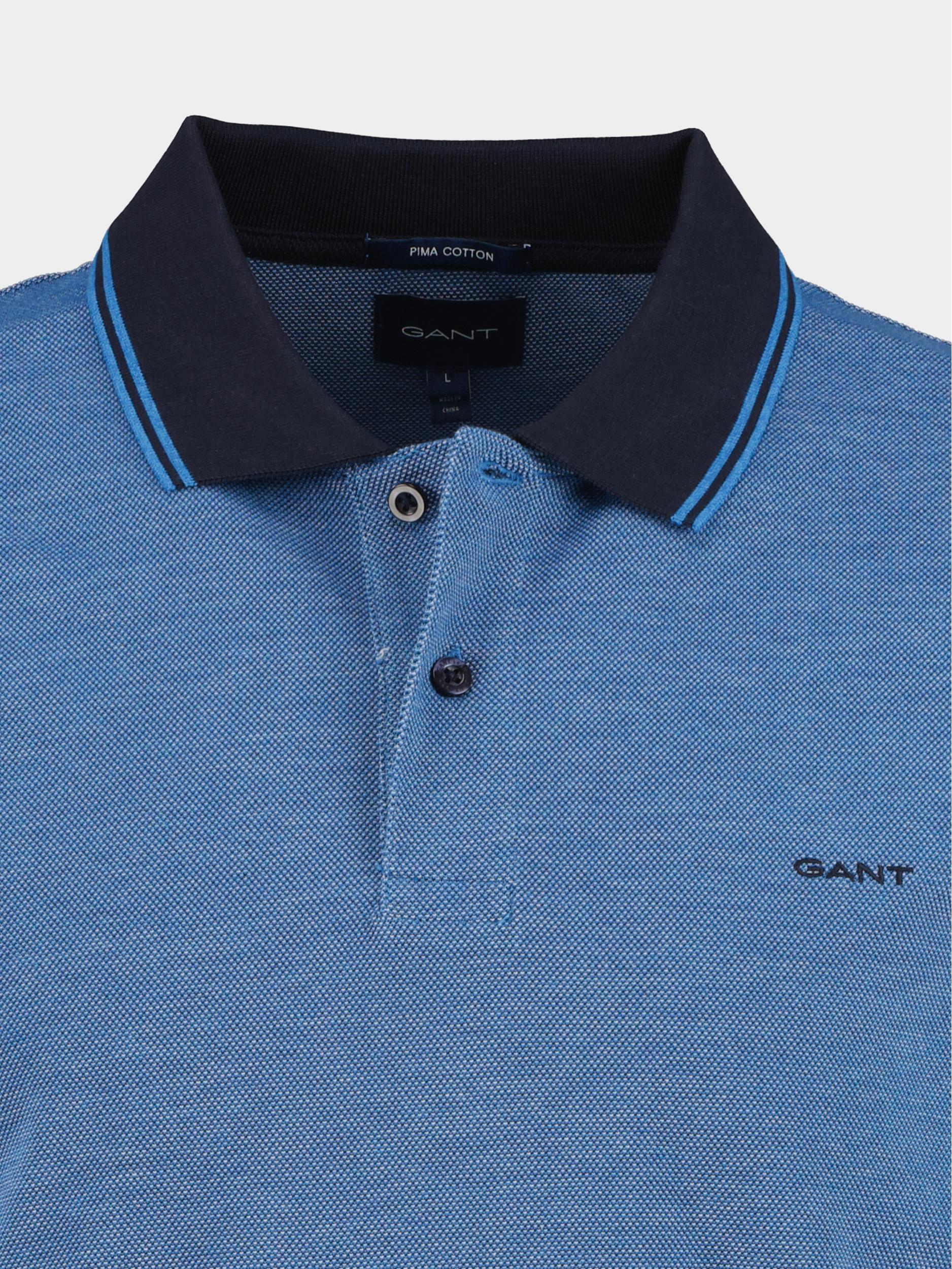 Gant Polo korte mouw Blauw 4-col Oxford SS Pique 2057029/471