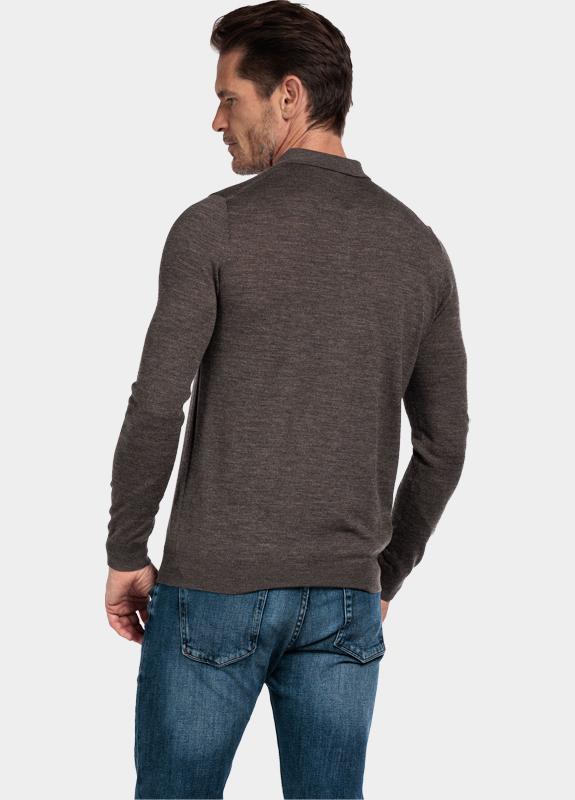 Baileys Polo lange mouw Bruin Pullover Polo Collar - Placke 520063/87