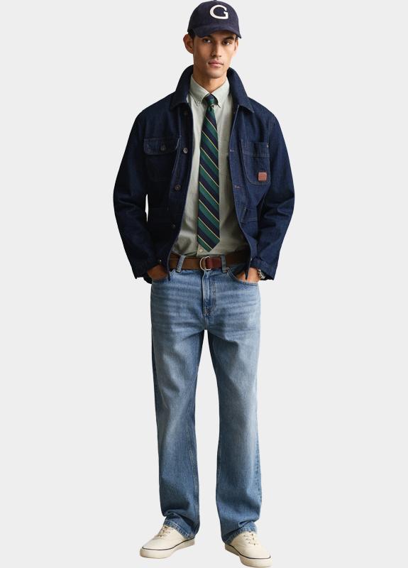 Gant Overhemd heren Groen Klassiek poplin overoverhemd 3000140/354