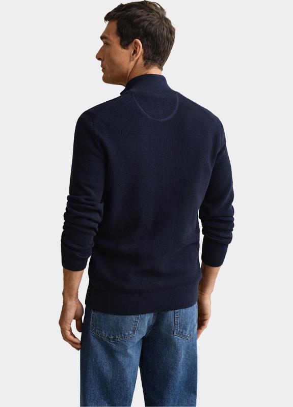 Gant Vest heren Blauw Katoenen vest met ritssluitin 8030293/433