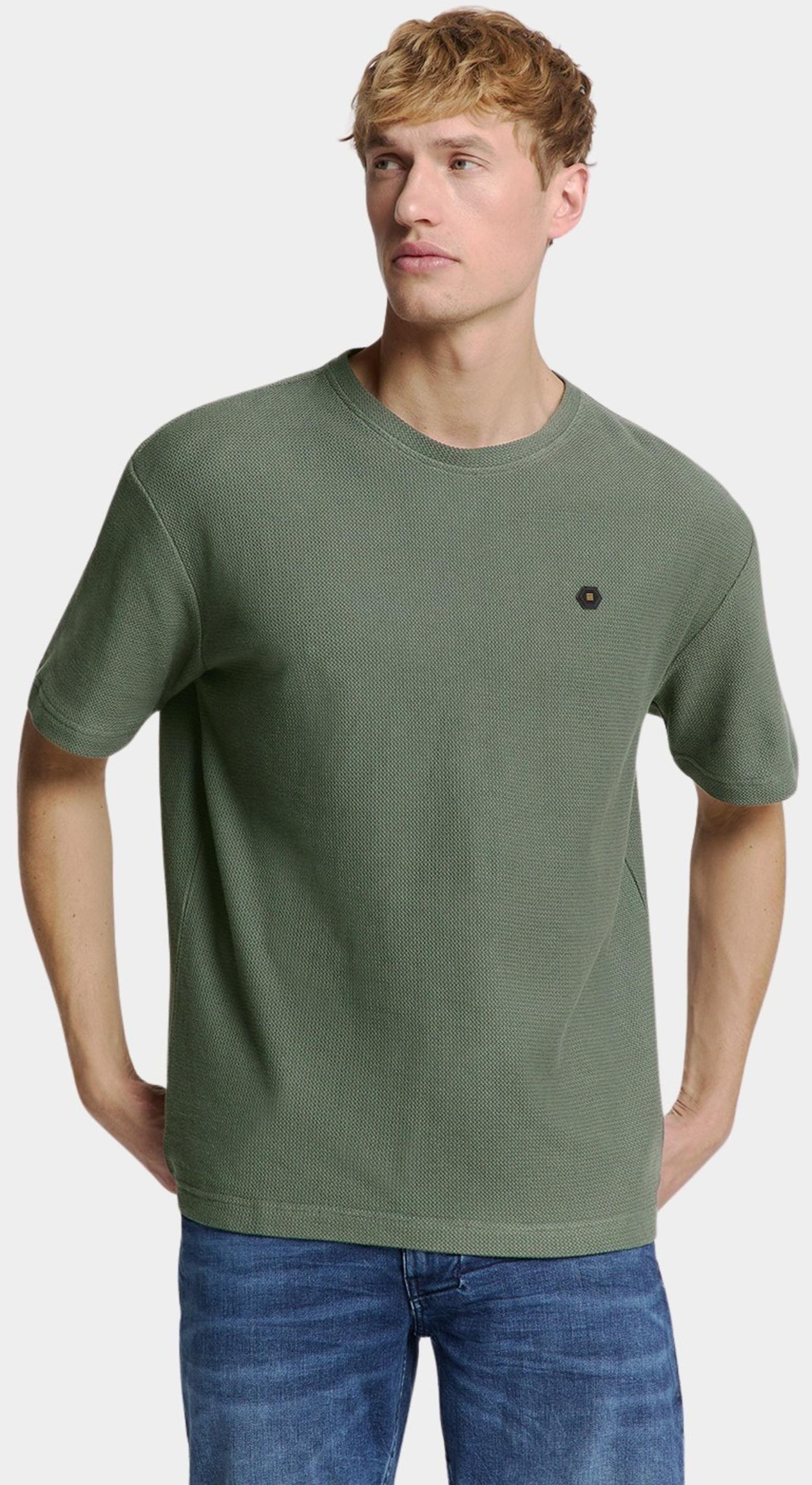 No Excess T-shirt korte mouw Blauw T-Shirt Crewneck Solid Relief 28320433/124