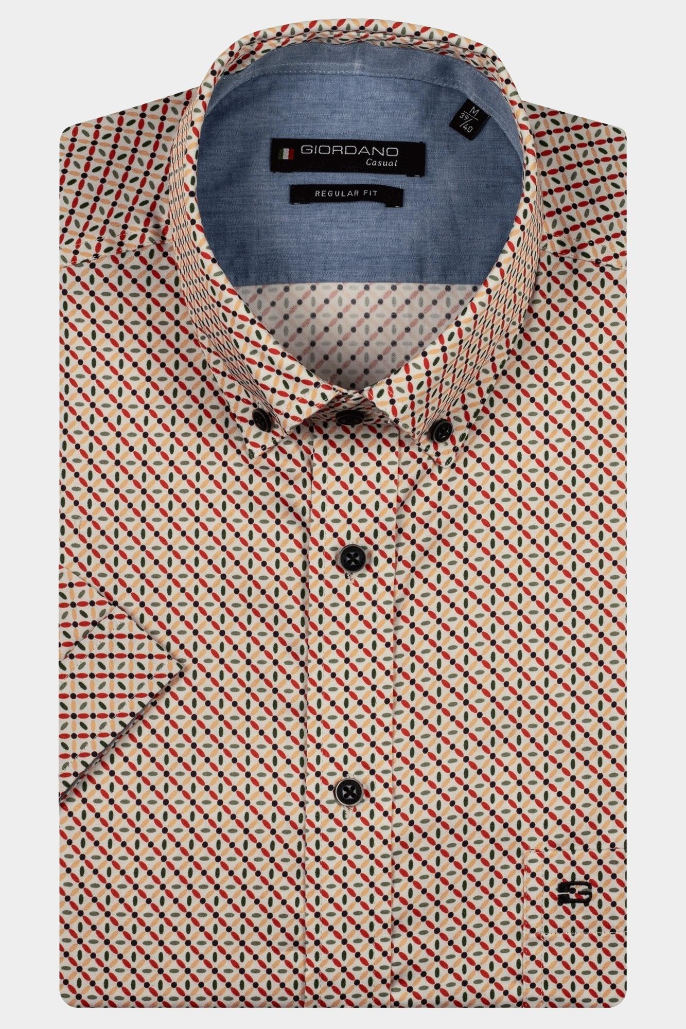 Giordano Casual hemd korte mouw Rood League short sleeve button do 516012/30