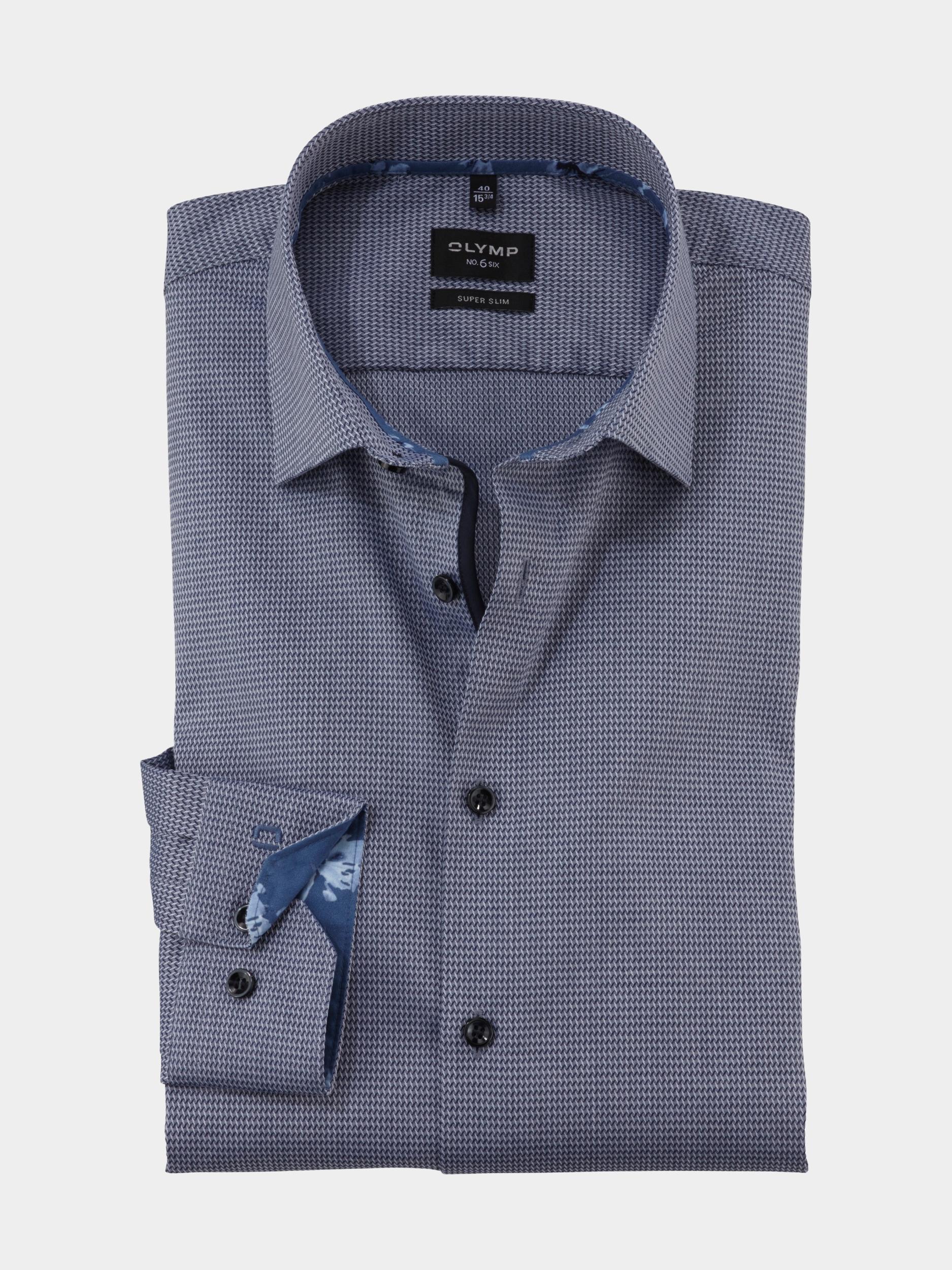 Olymp Overhemd extra lange mouw Blauw No. Six 254879/17