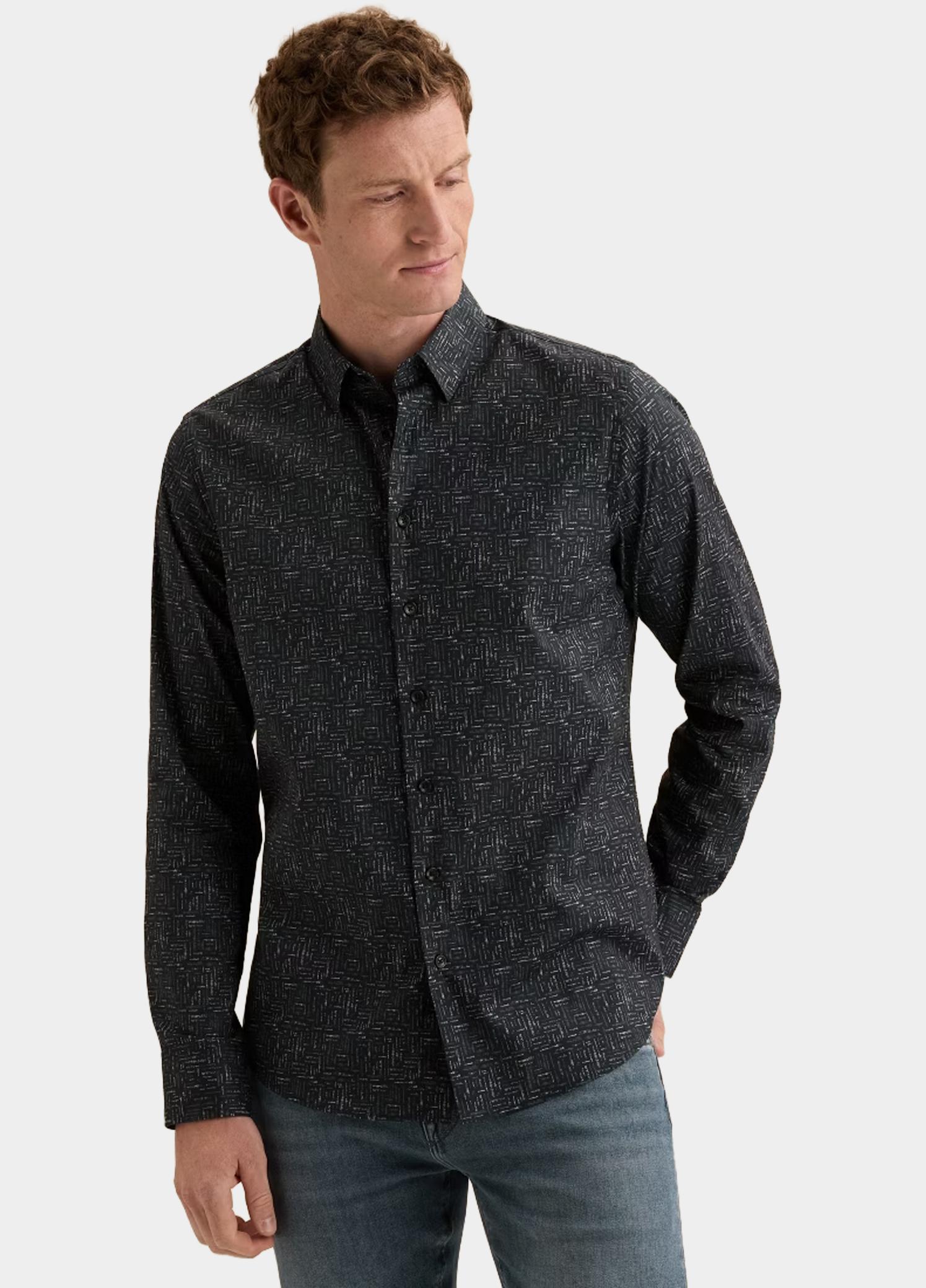 Vanguard Overhemd heren Groen Long sleeve shirt Print on po VSI2608204/5073