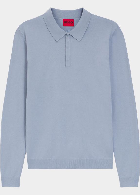 HUGO Red Polo lange mouw Paars San Pippo-CV 10267573 01 50532050/513