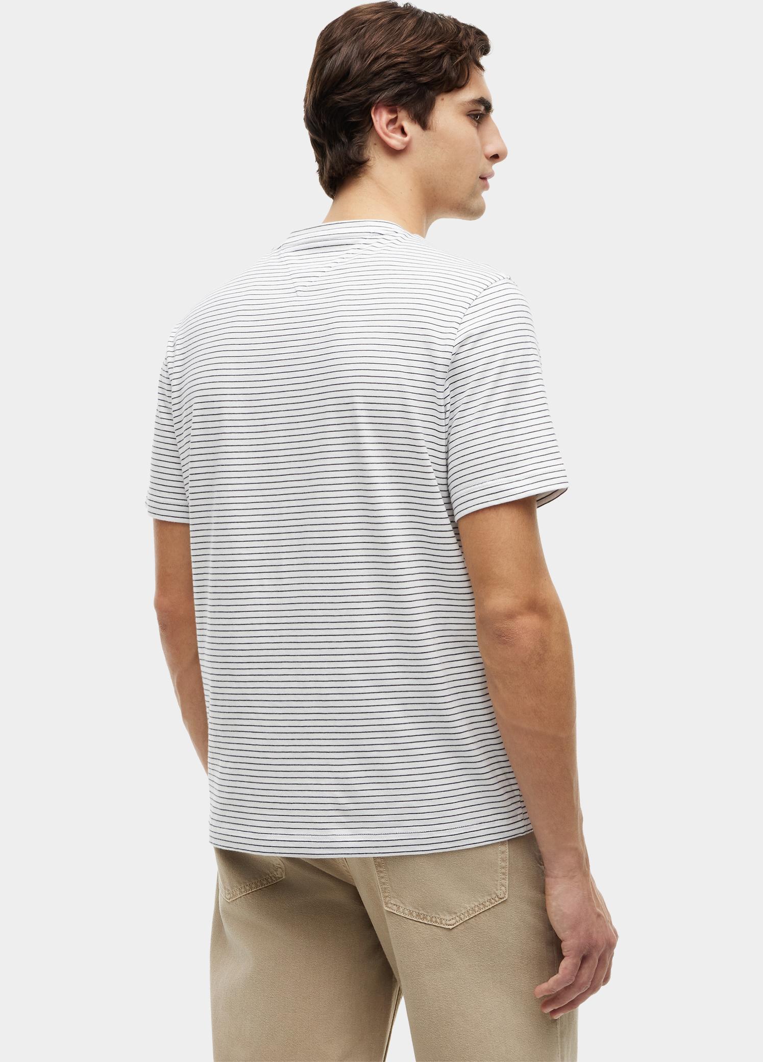 Tommy Hilfiger T-shirt heren Wit ESS Seasonal Reg Fit Stripe Te MW0MW40923/0FC