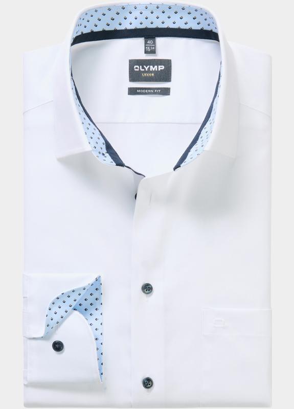 Olymp Business hemd lange mouw Wit 122814-Hemden 122814/00