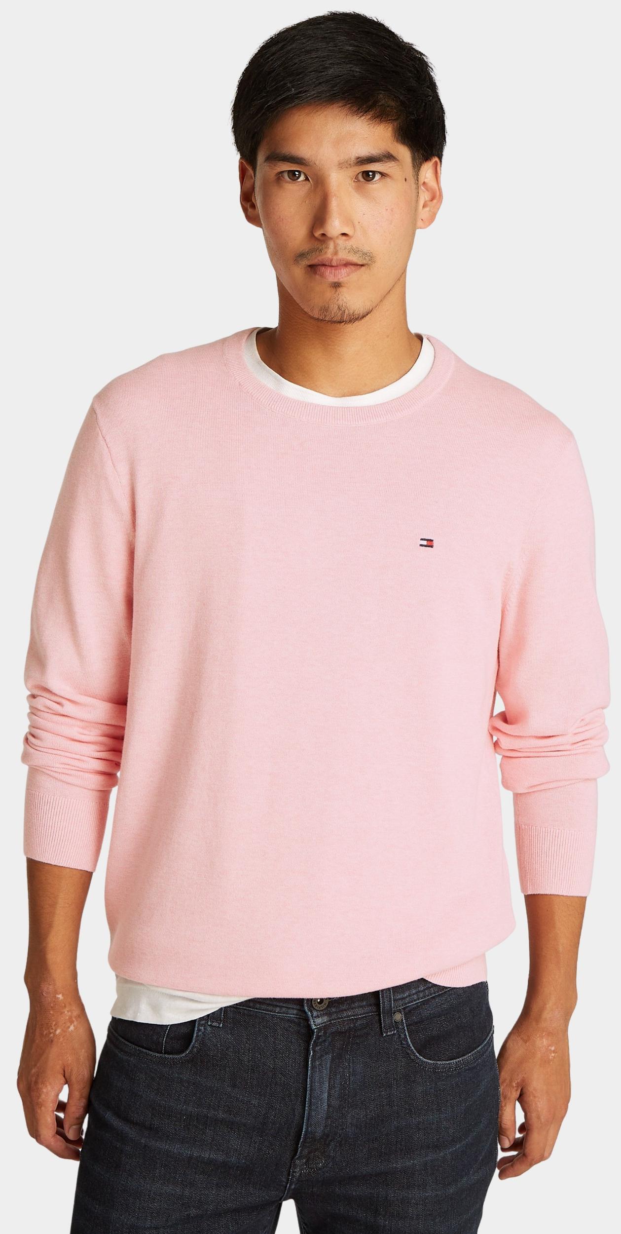 Tommy Hilfiger Pullover Roze Essential SSNL Cotton Crew Nec MW0MW39999/TZJ