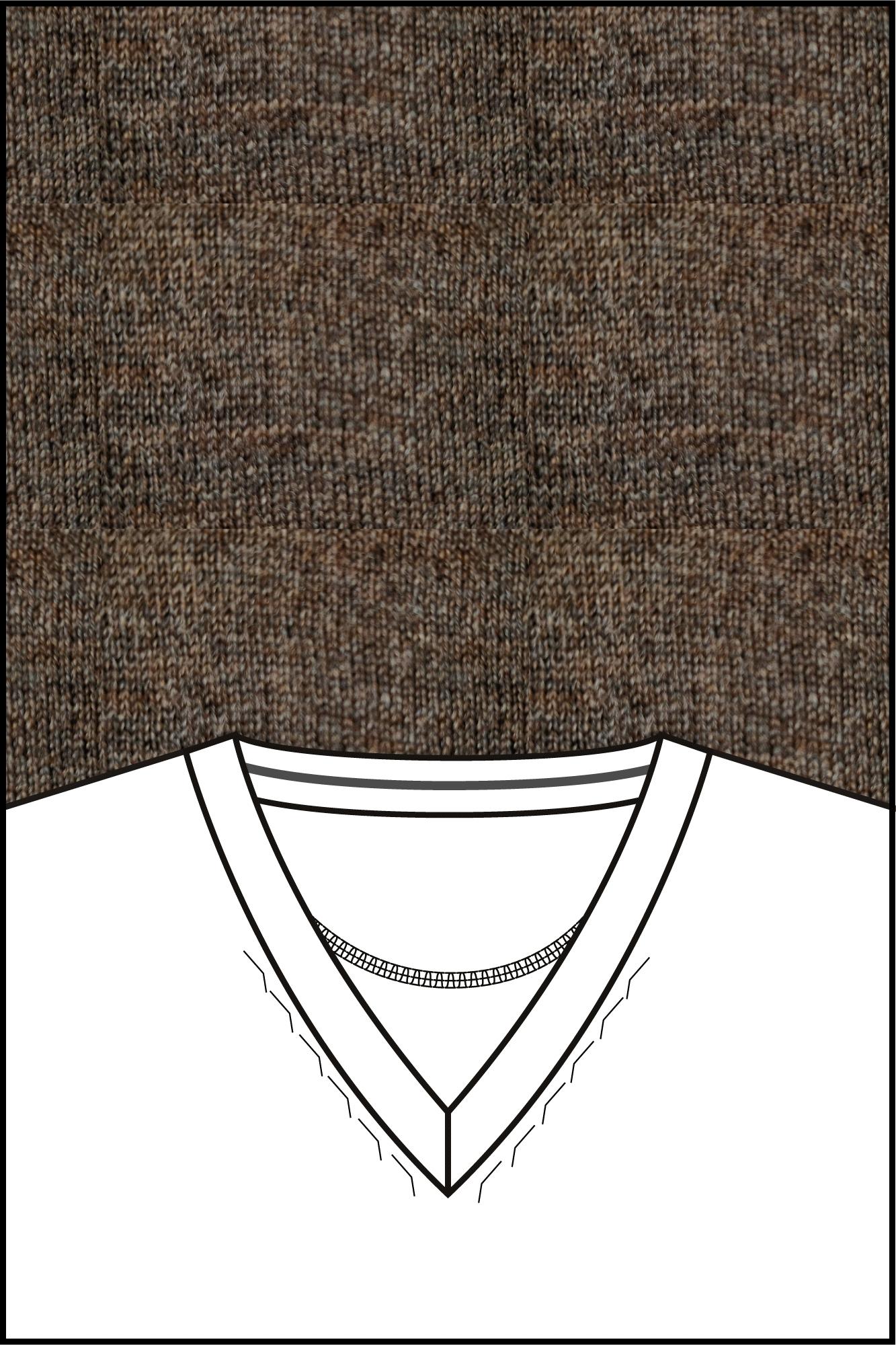 Baileys Pullover Bruin V-Neck Pullover  14gg single 520065/87